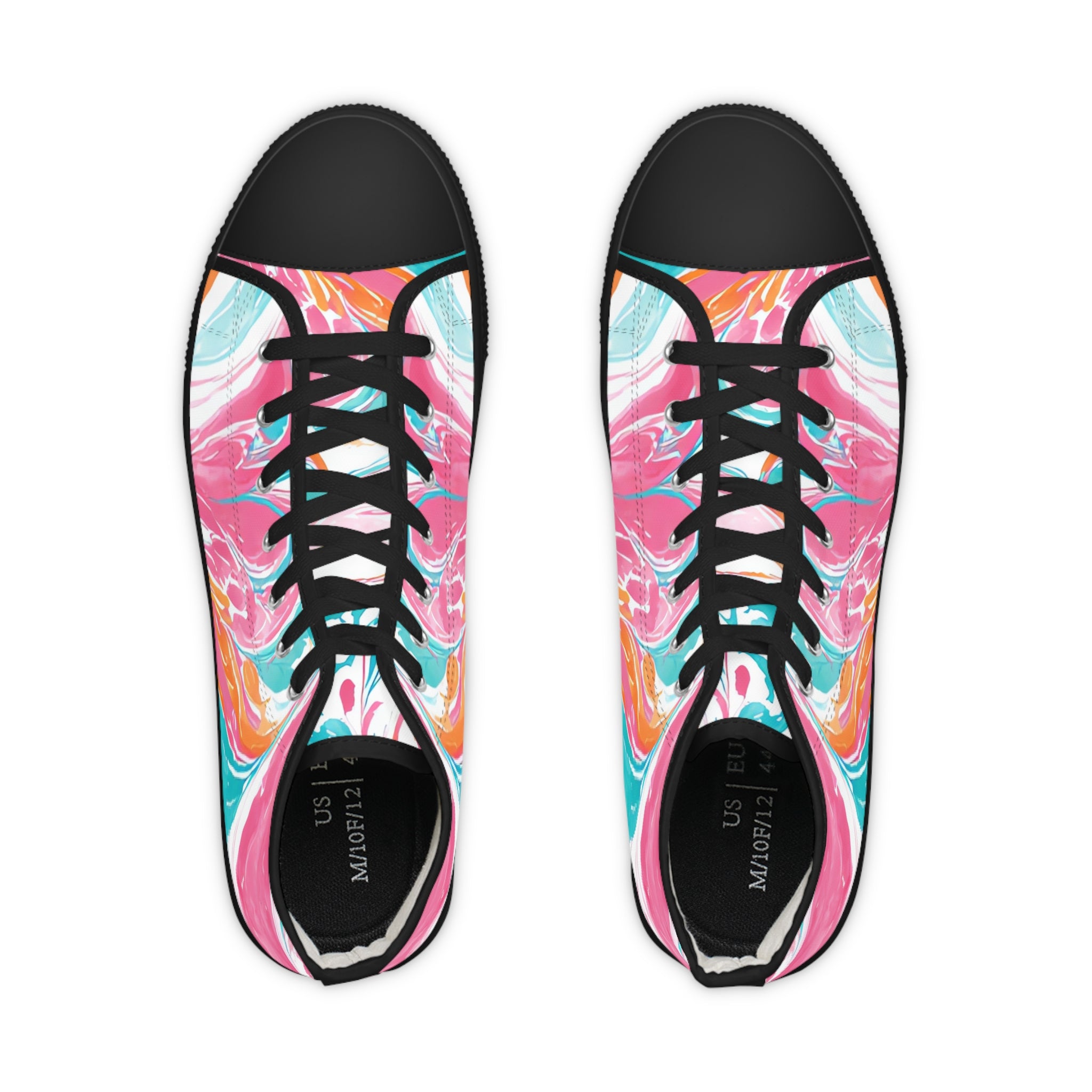 Liquid Pastel Spill III Multi-Color  Men's High Top Sneakers, Artsulli - Art is Long, Life is Short, Shoes, , , , , , , 