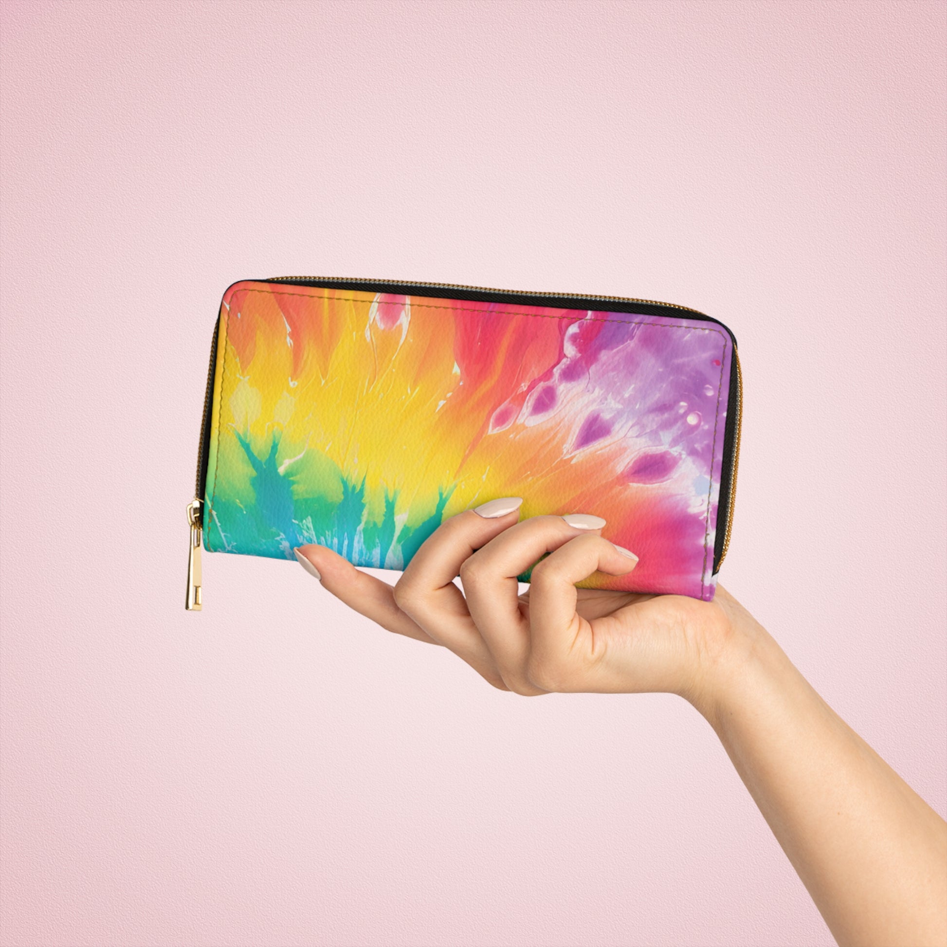 Tie Dye Zipper Wallet, Artsulli - Art is Long, Life is Short, Accessories, , , , , , , 
