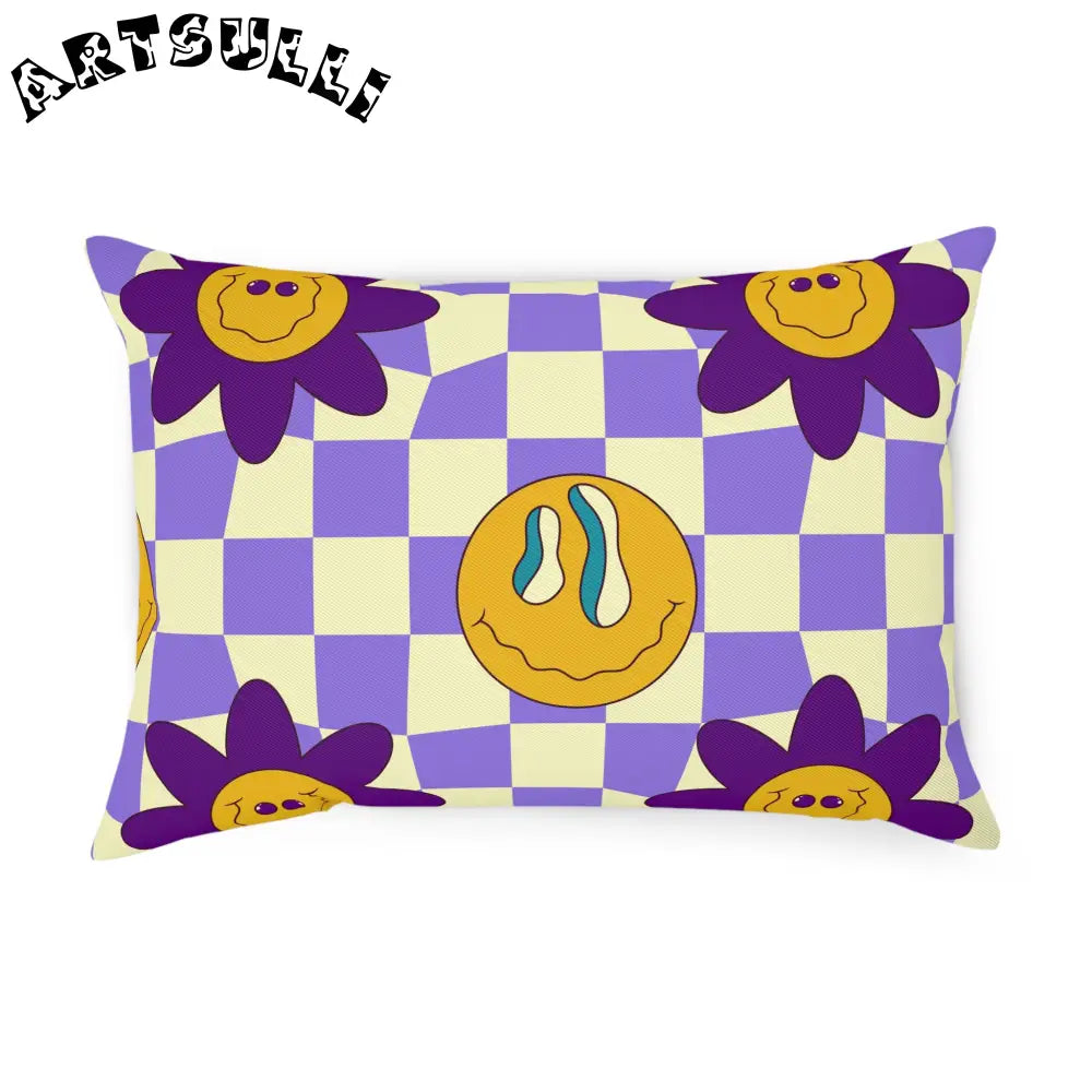 JAKKOUTTHEBXX Trippy Flower Power Motifs Pink Cushion JAKKOUTTHEBXX