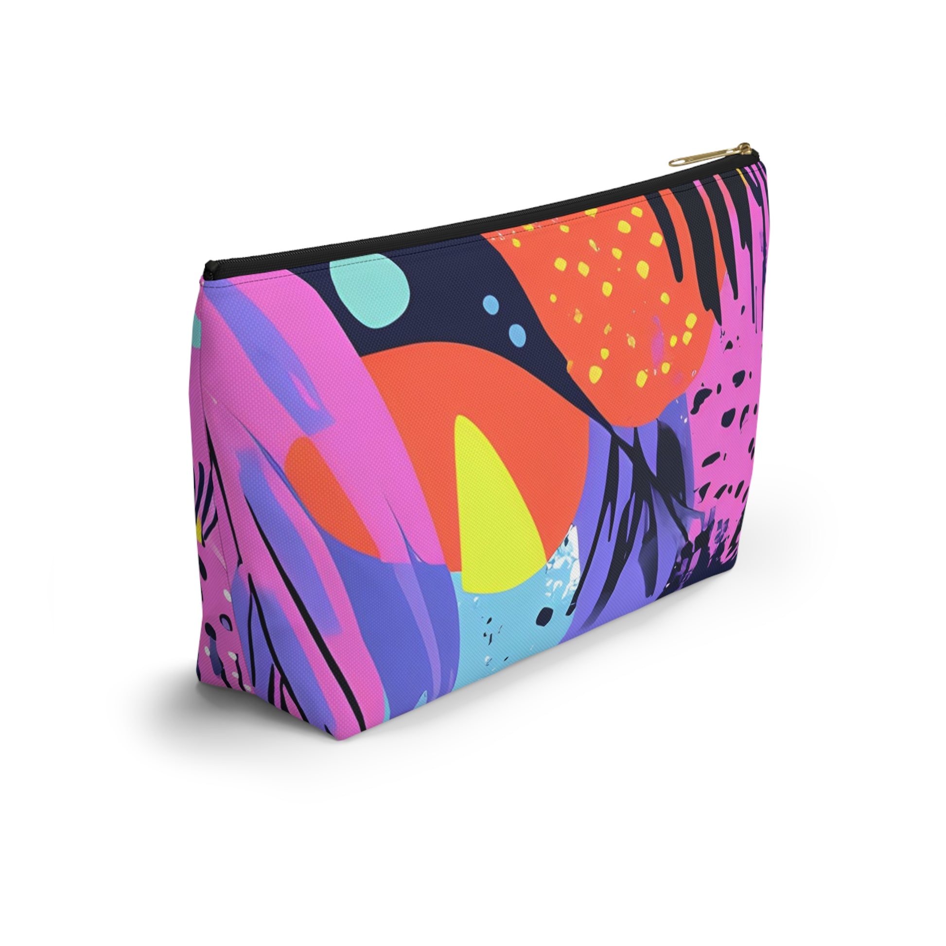 Dark Neon Rainforest Accessory Pouch w T-bottom, Artsulli - Art is Long, Life is Short, Bags, , , , , , , 