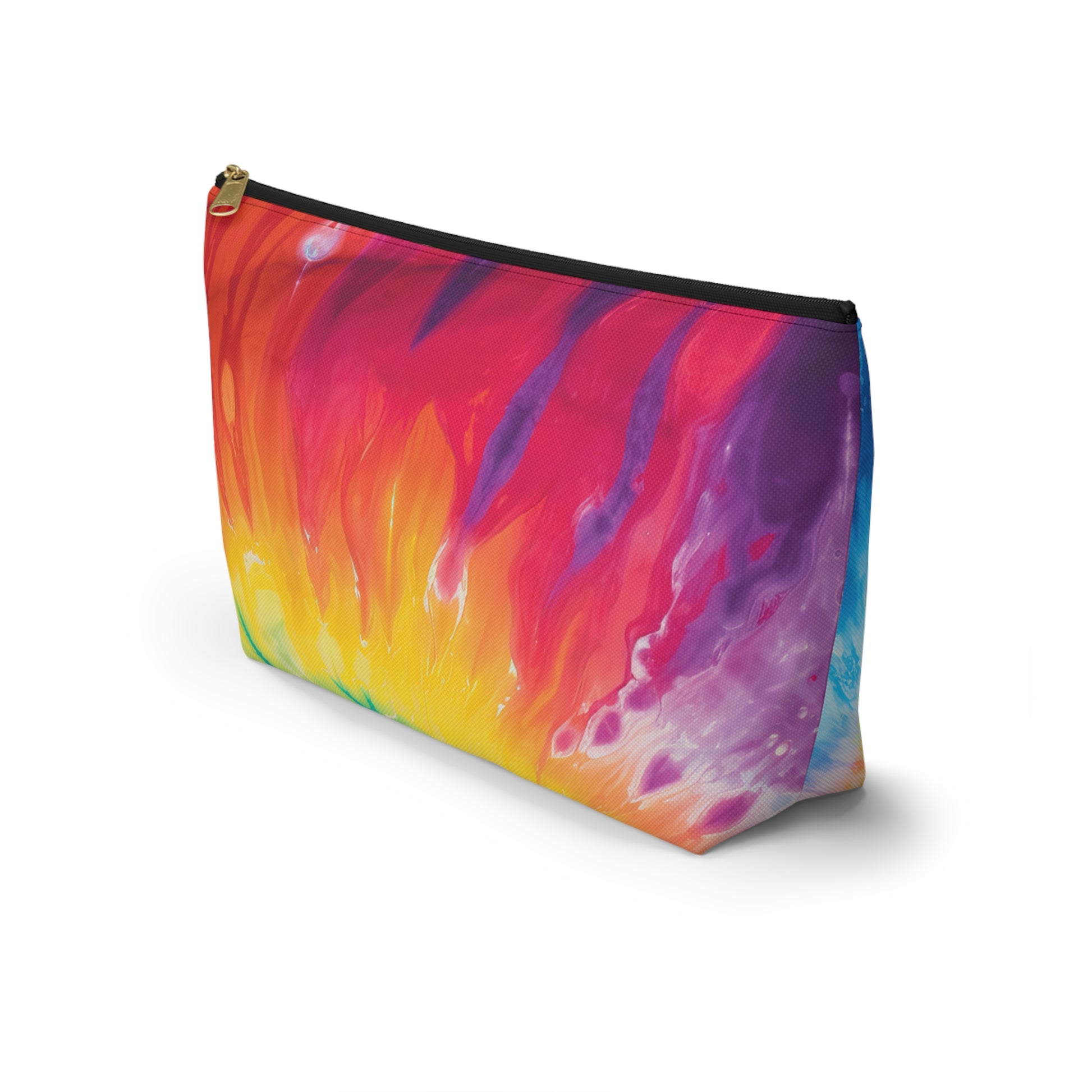 Tie Dye Accessory Pouch w T-bottom, Artsulli - Art is Long, Life is Short, Bags, , , , , , , 