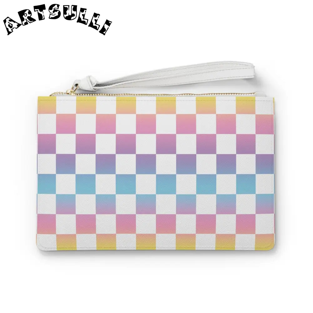 JAKKOUTTHEBXX Vaporwave Check Clutch Bag JAKKOUTTHEBXX Artsulli