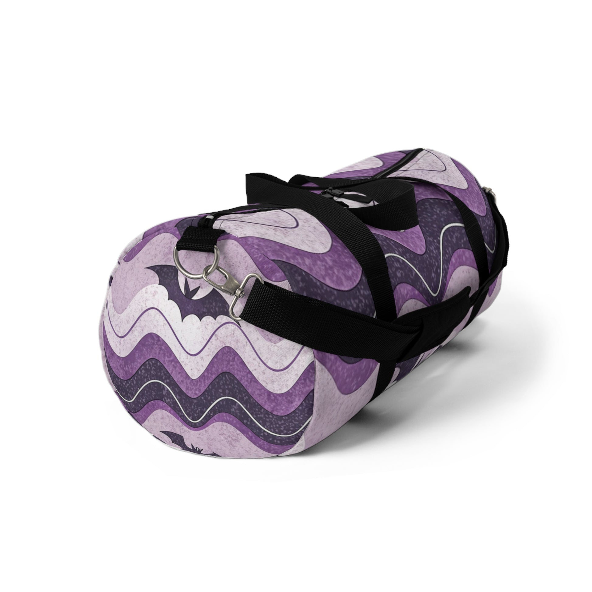 Bat Wave Purple Duffel Bag, Artsulli - Art is Long, Life is Short, Bags, , , , , , , 