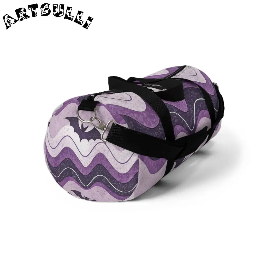 JAKKOUTTHEBXX Bat Wave Purple Duffel Bag JAKKOUTTHEBXX Artsulli
