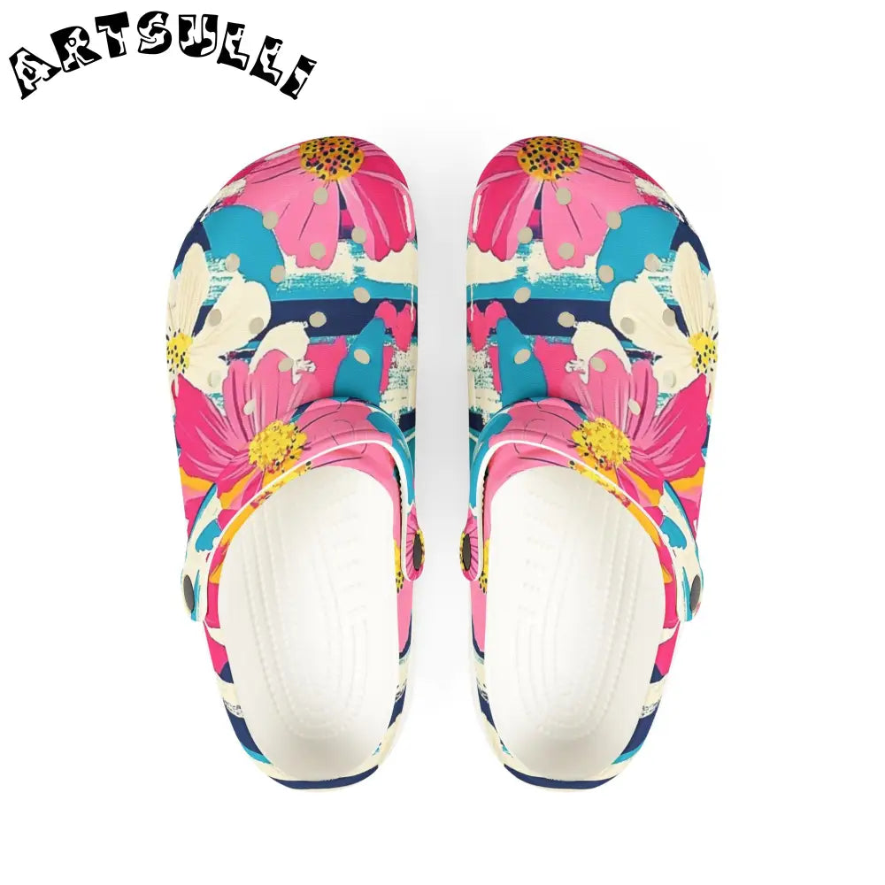 JAKKOUTTHEBXX Dayglo Floral Stripes Multi-Color EVA Foam Rubber