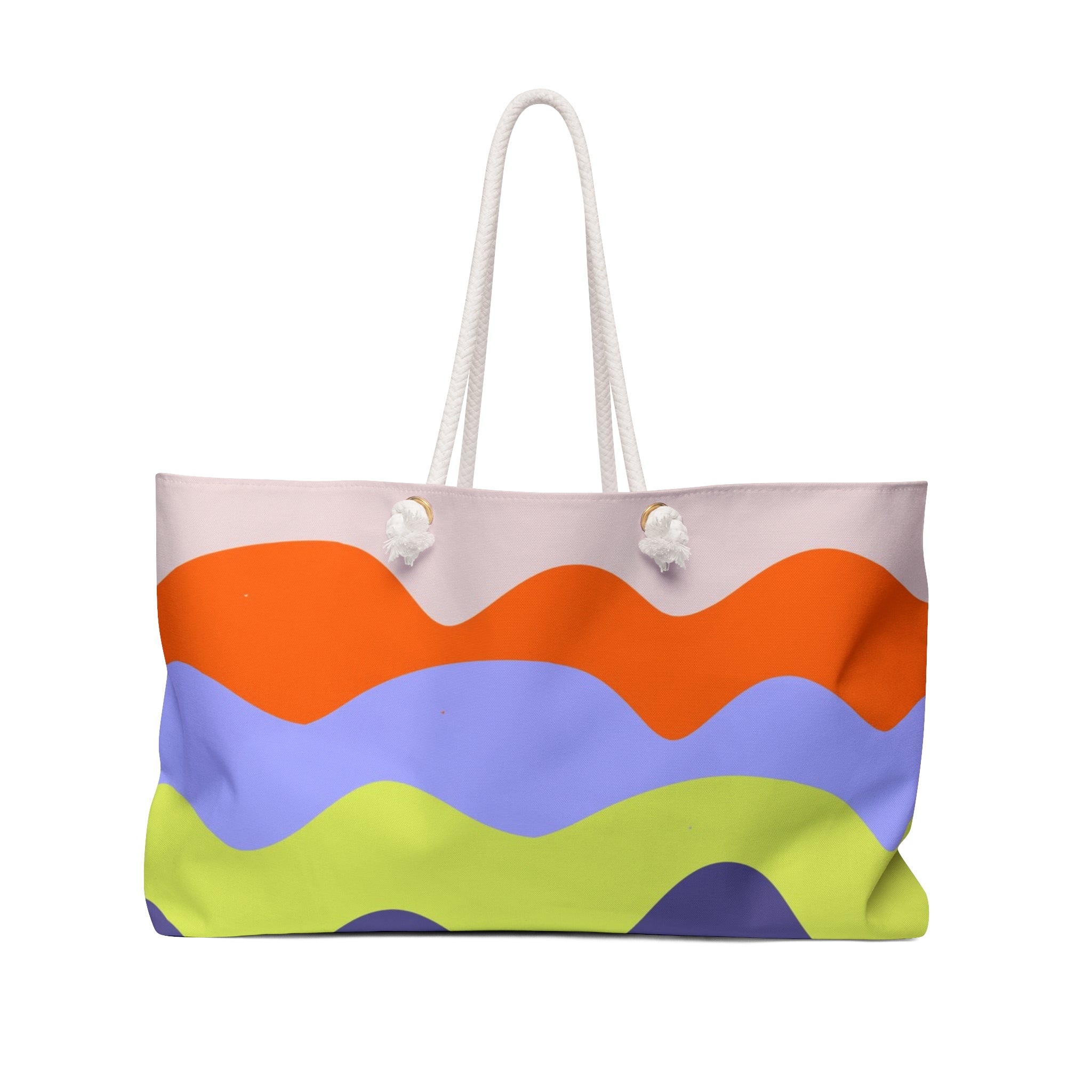 Waves Red and Blue Weekender Bag, Artsulli - Art is Long, Life is Short, Bags, Size, 24" × 13", , , , , 28846460037697713625