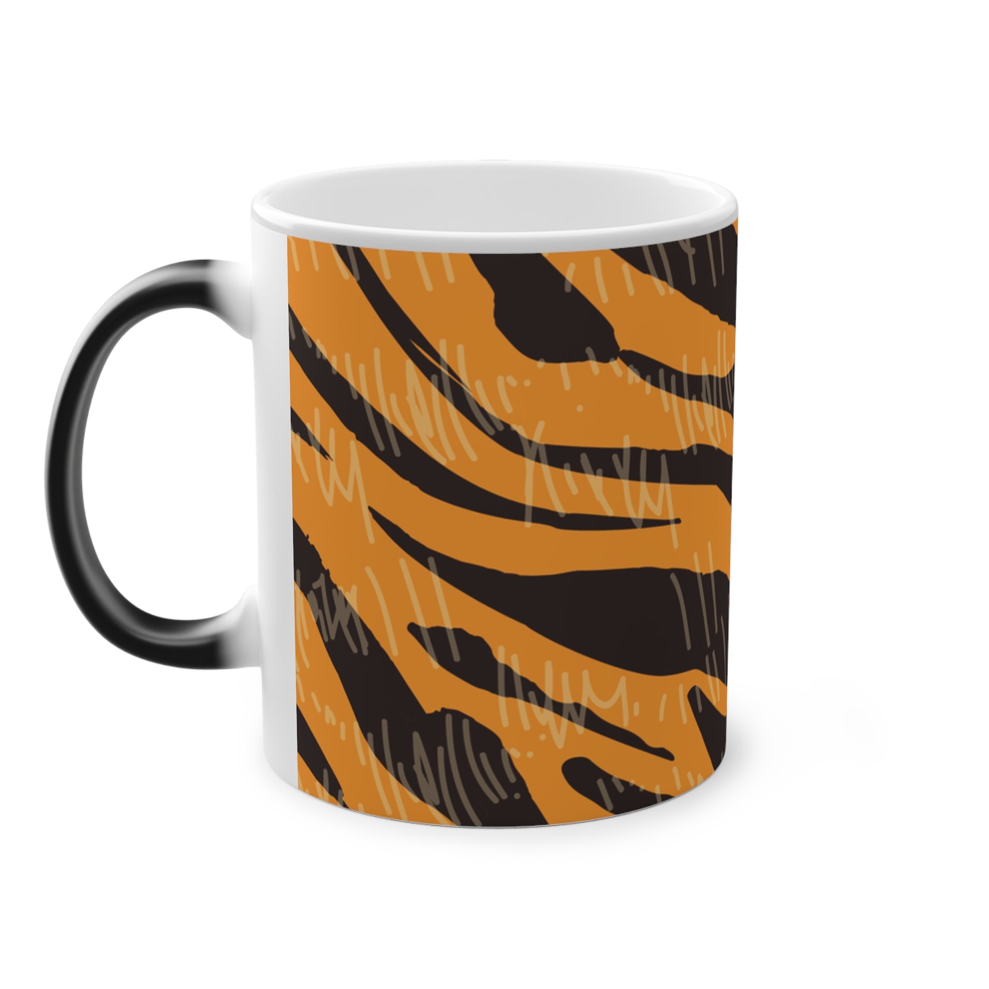 Tiger Scratches Orange & Black Magic Mug, 11oz, Artsulli - Art is Long, Life is Short, Mug, , , , , , , 
