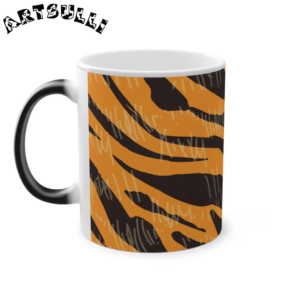 JAKKOUTTHEBXX Tiger Scratches Orange & Black Magic Mug 11oz