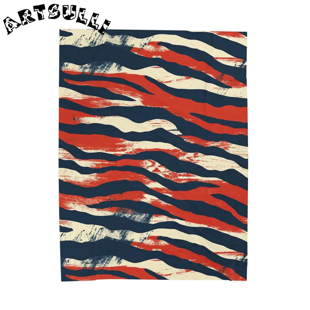 JAKKOUTTHEBXX Capricious Tiger Wave Velveteen Plush Blanket
