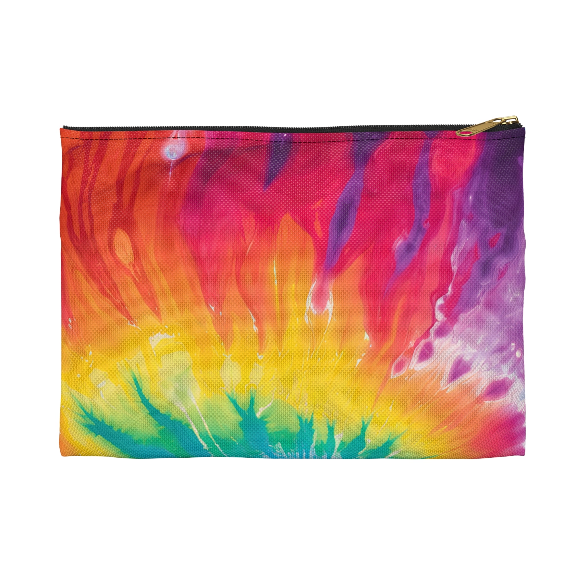 Tie Dye Accessory Pouch, Artsulli - Art is Long, Life is Short, Bags, Size, Small, Color, Black zipper, , , 16934110797021720533
