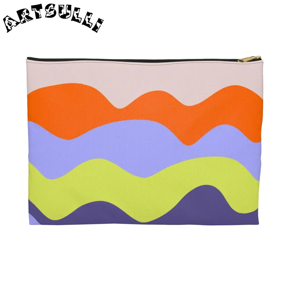 JAKKOUTTHEBXX Waves Red and Blue Accessory Pouch JAKKOUTTHEBXX
