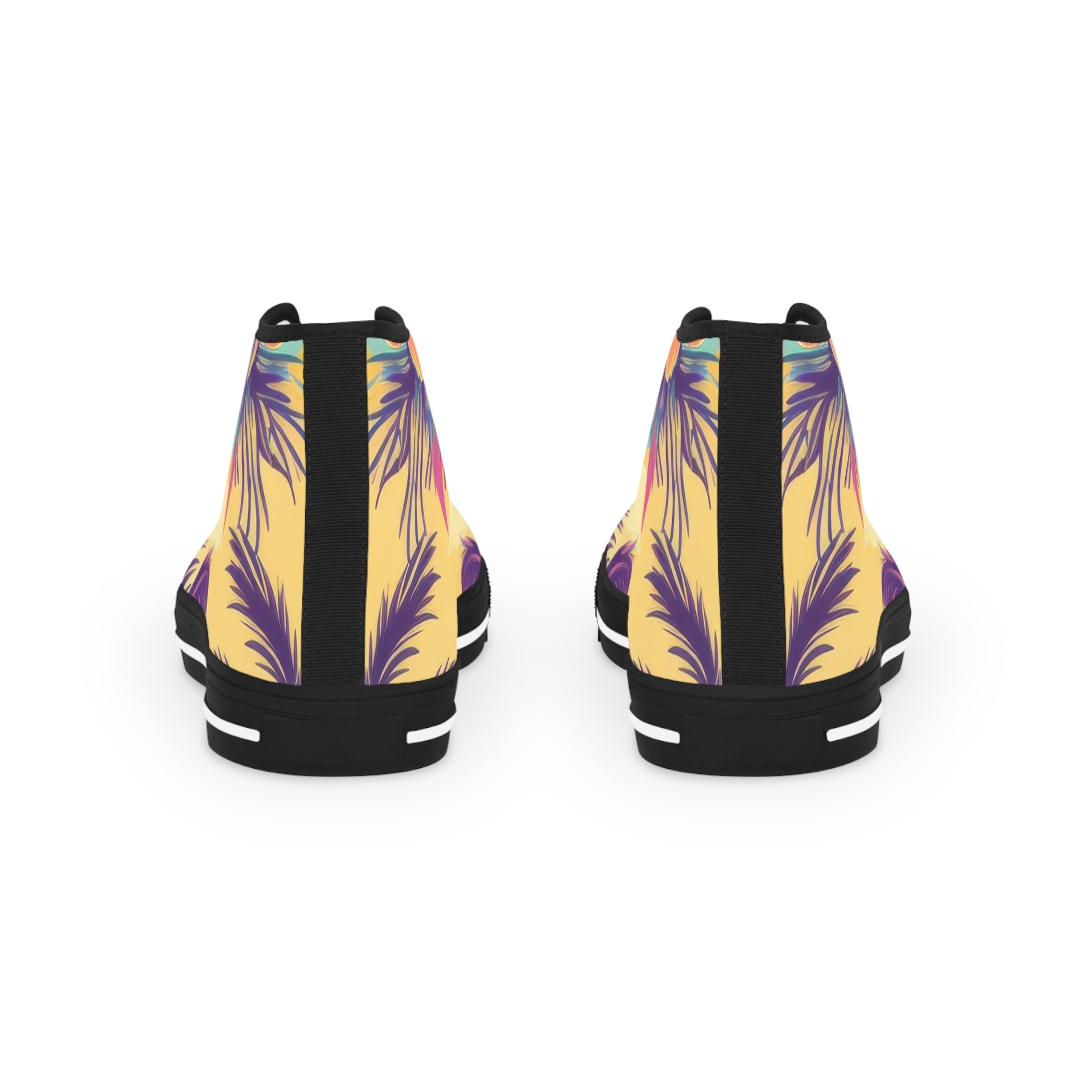 Sunset Paradise Men's High Top Sneakers, Artsulli - Art is Long, Life is Short, Shoes, , , , , , , 