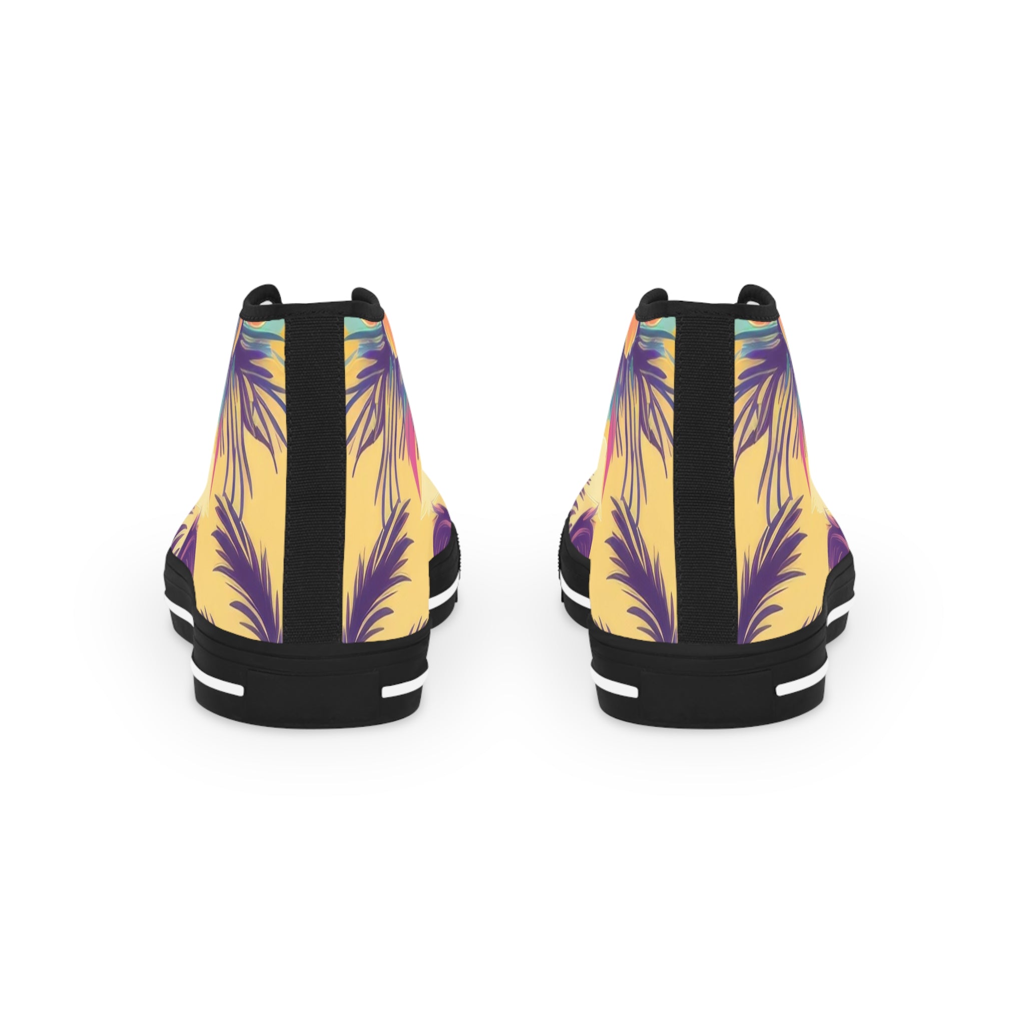 Sunset Paradise Men's High Top Sneakers, Artsulli - Art is Long, Life is Short, Shoes, , , , , , , 