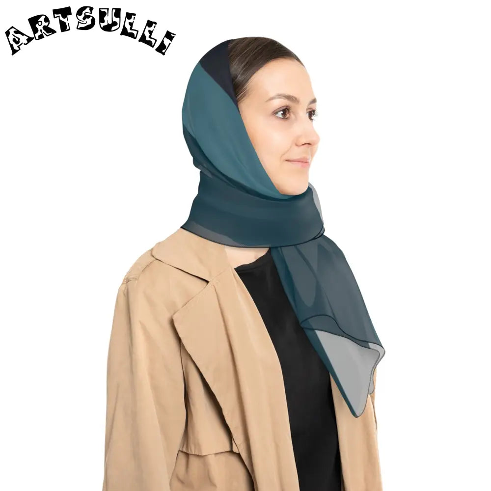 JAKKOUTTHEBXX Blue Camouflage Poly Scarf JAKKOUTTHEBXX Artsulli