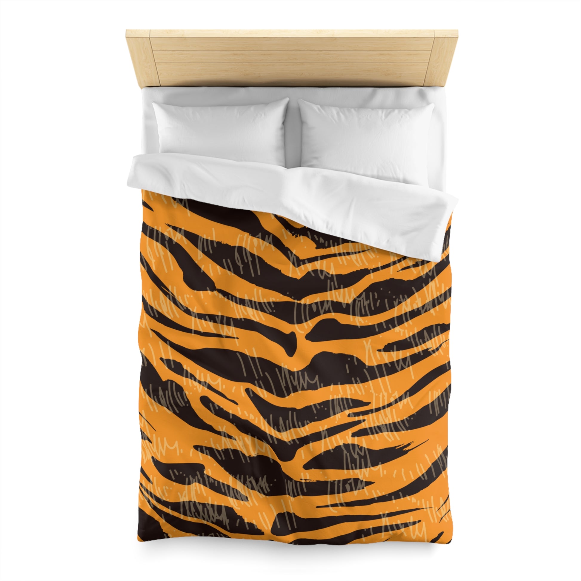 Tiger Scratches Orange & Black Microfiber Duvet Cover, Artsulli - Art is Long, Life is Short, Home Decor, , , , , , , 