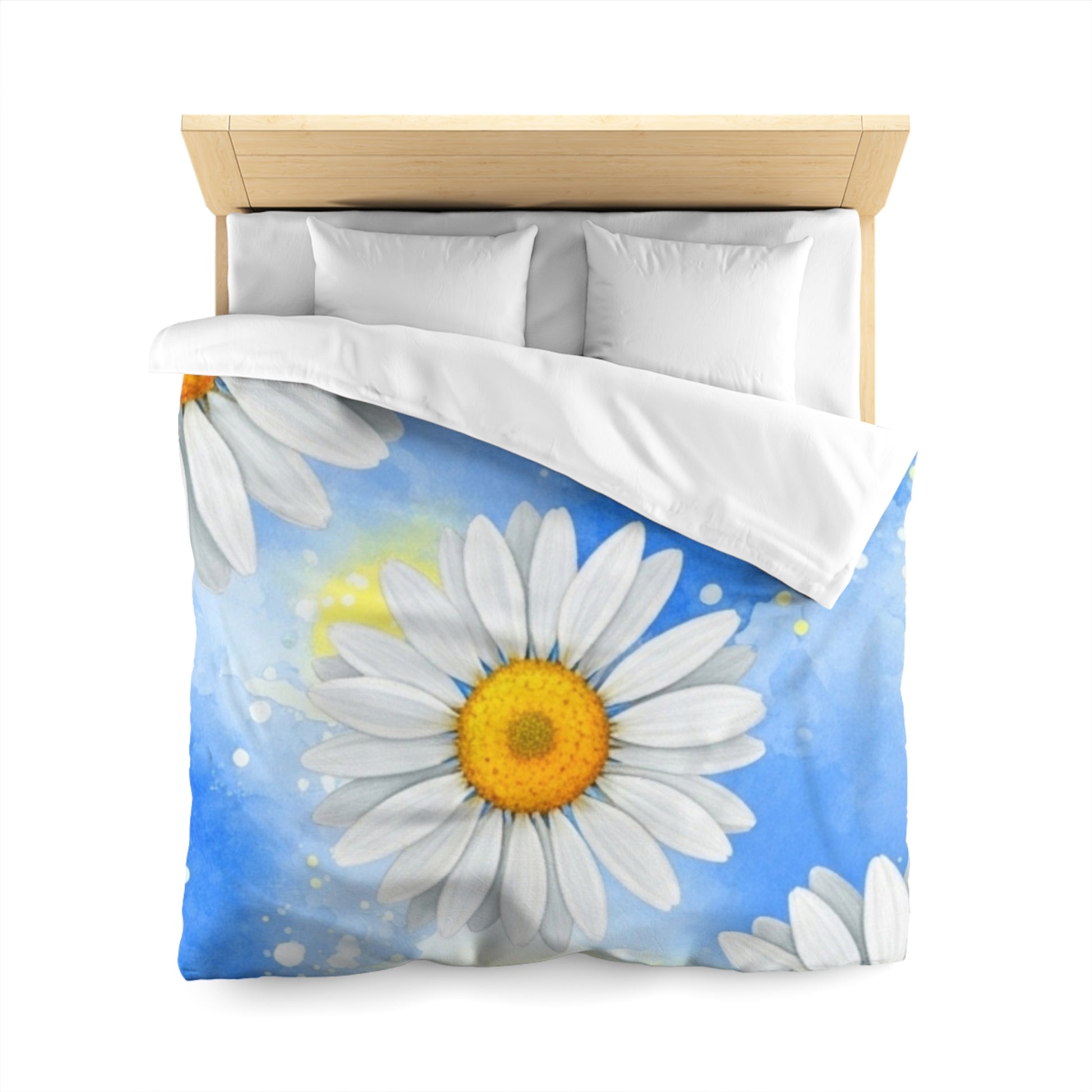 Daisies Microfiber Duvet Cover, Artsulli - Art is Long, Life is Short, Home Decor, , , , , , , 