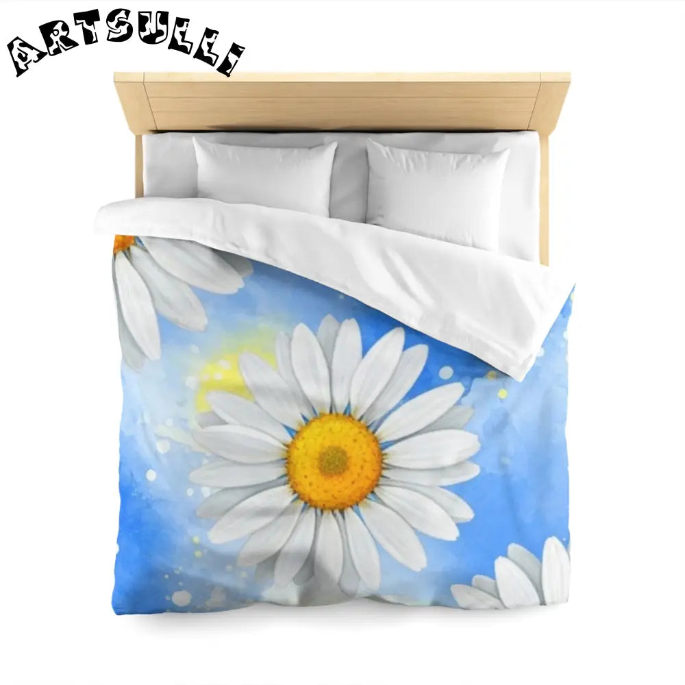 JAKKOUTTHEBXX Daisies Microfiber Duvet Cover JAKKOUTTHEBXX Artsulli