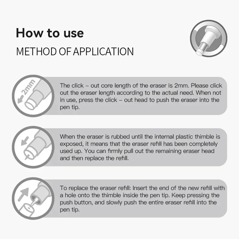 Buy The Best By Artsulli - Art is Long Life Short - Eraser Mechanical Rubber Refillable Pen Sketch Drawing Press Retractable Pencil