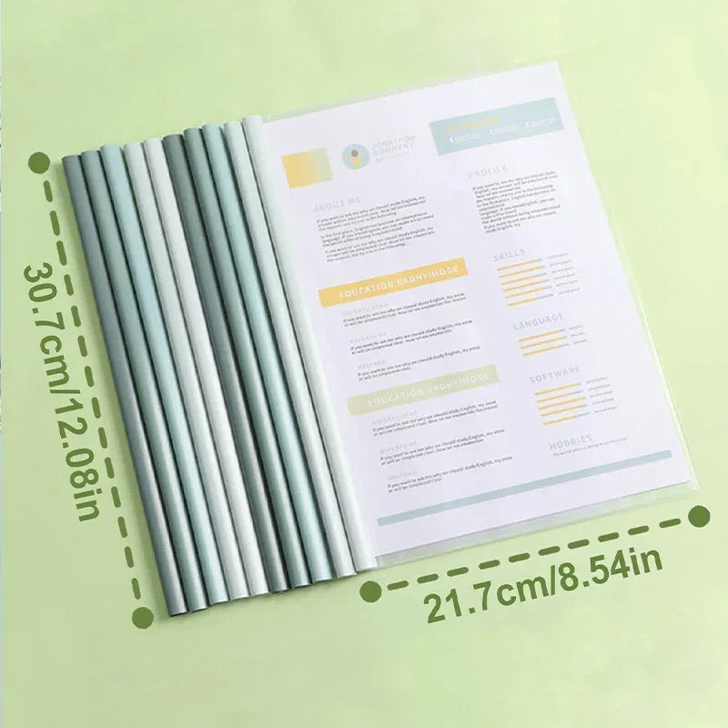 Buy The Best By Artsulli - Art is Long Life Short - 10pcs Transparent File Document Thicken Draw Rod A4 Folder Test Paper Storage Bag Clip