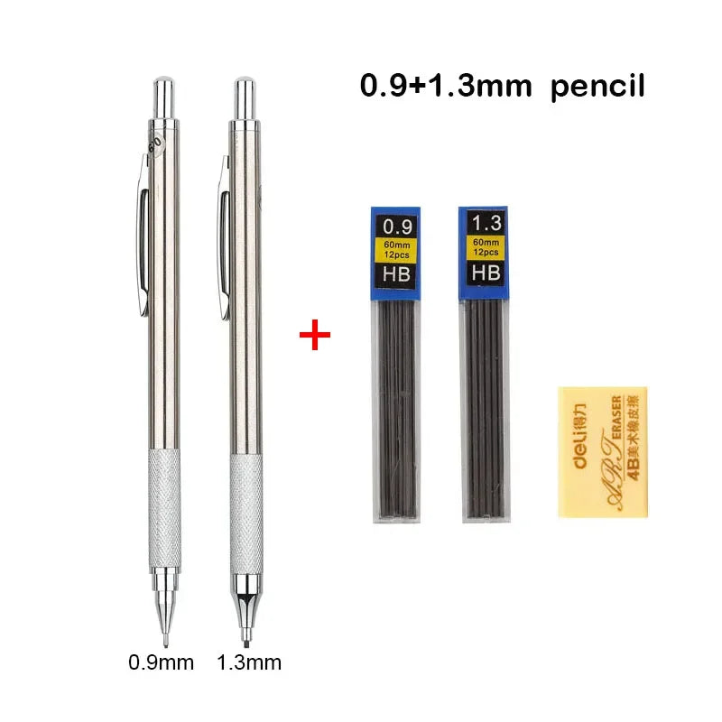 Buy The Best By Artsulli - Art is Long Life Short - Mechanical Pencil Set 0.3 0.5 0.7 0.9 1.3 2.0mm Full Metal Drawing Painting Automatic