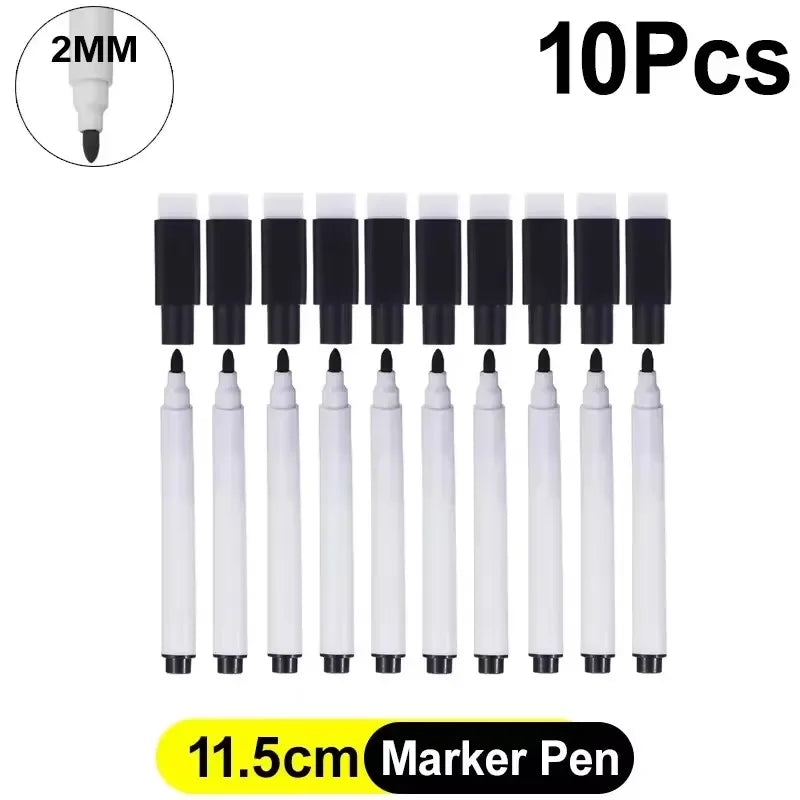 Buy The Best By Artsulli - Art is Long Life Short - Whiteboard Marker Pen Black Dry Erase Caps 2 in 1 Markers Writing Drawing Pens
