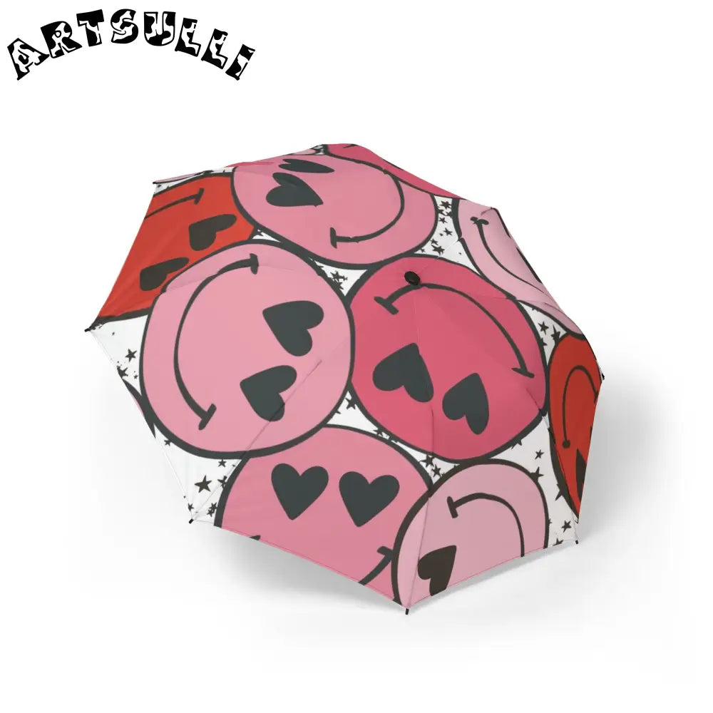 JAKKOUTTHEBXX Smiley Face x Heart Eyes Pink and Red Semi-Automatic