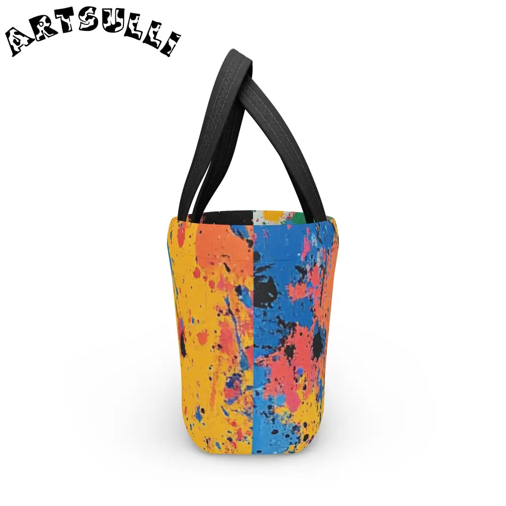 JAKKOUTTHEBXX The Colors Of Paint Splatter Lunch Bag JAKKOUTTHEBXX