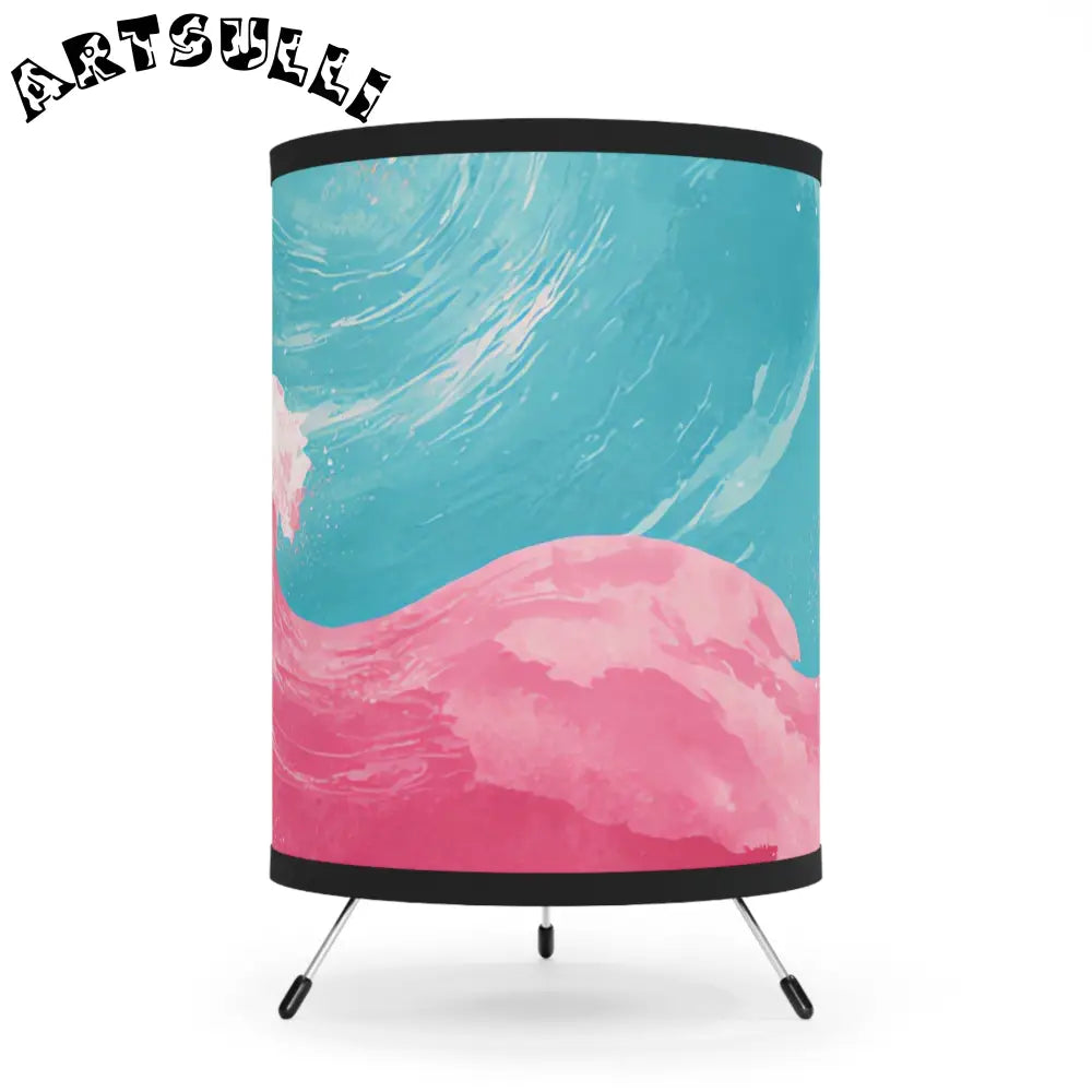 JAKKOUTTHEBXX The Great Pastelwave Pink and Blue Tripod Lamp