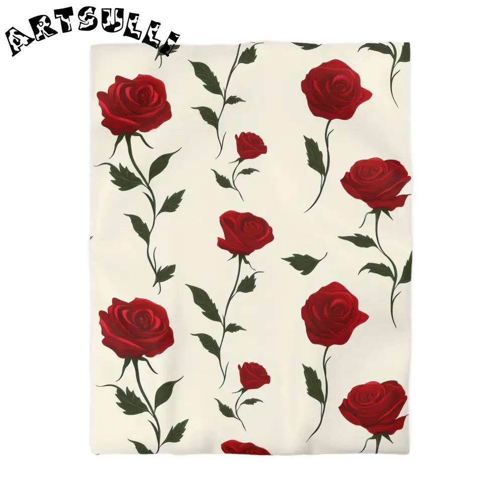 JAKKOUTTHEBXX Red Roses Microfiber Duvet Cover JAKKOUTTHEBXX