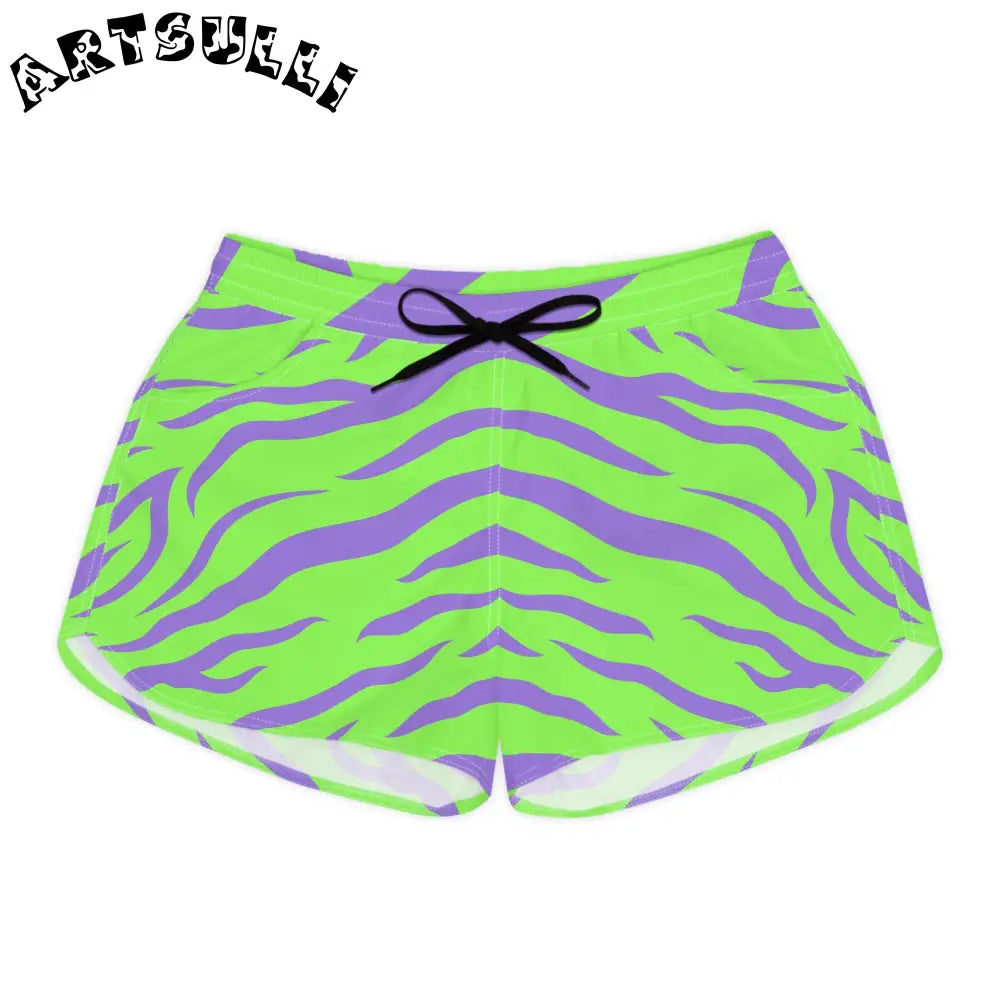 JAKKOUTTHEBXX Tyrannosaurus Print Women’s Casual Shorts (AOP)