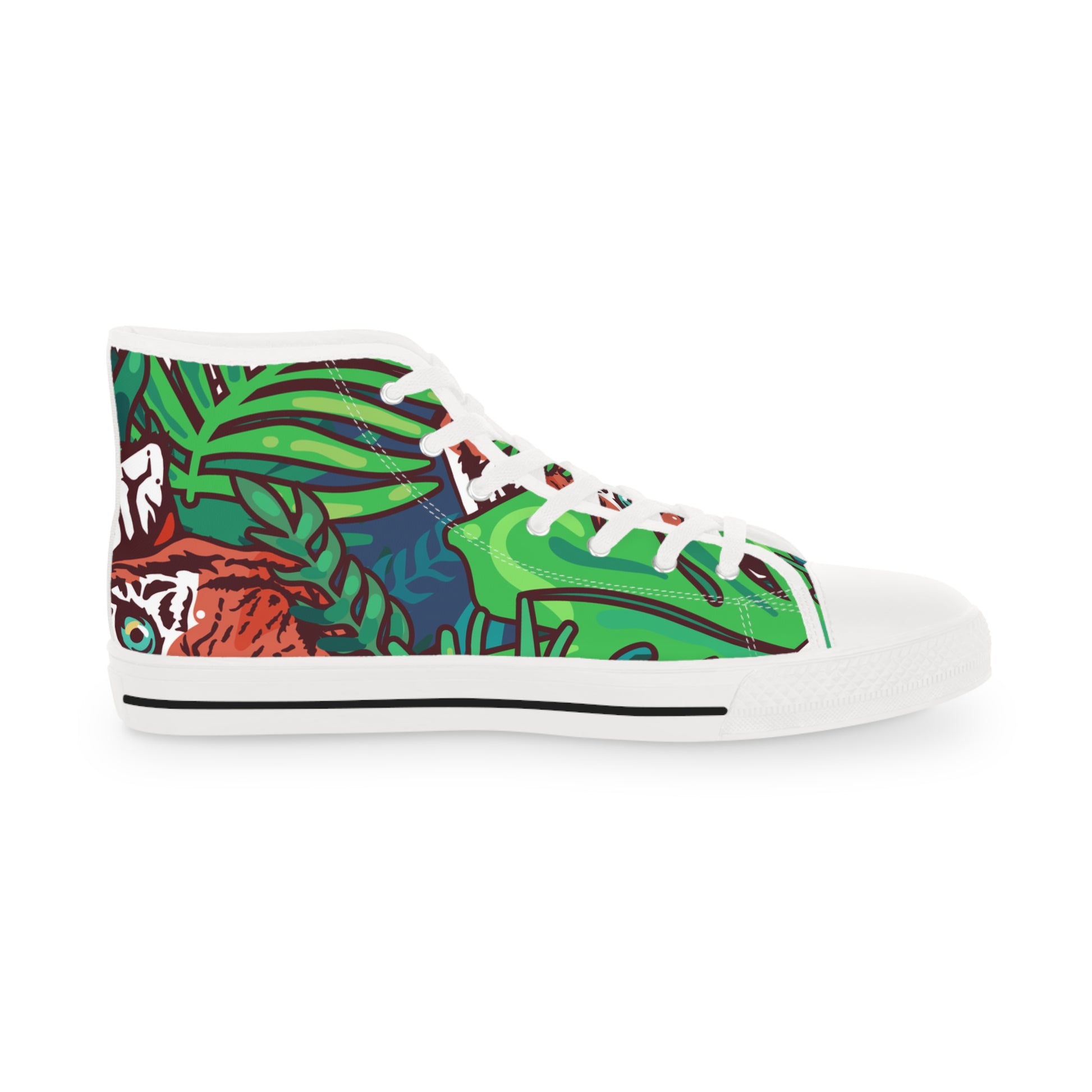 Tropical Jungle Tigers II Men's High Top Sneakers, Artsulli - Art is Long, Life is Short, Shoes, , , , , , , 
