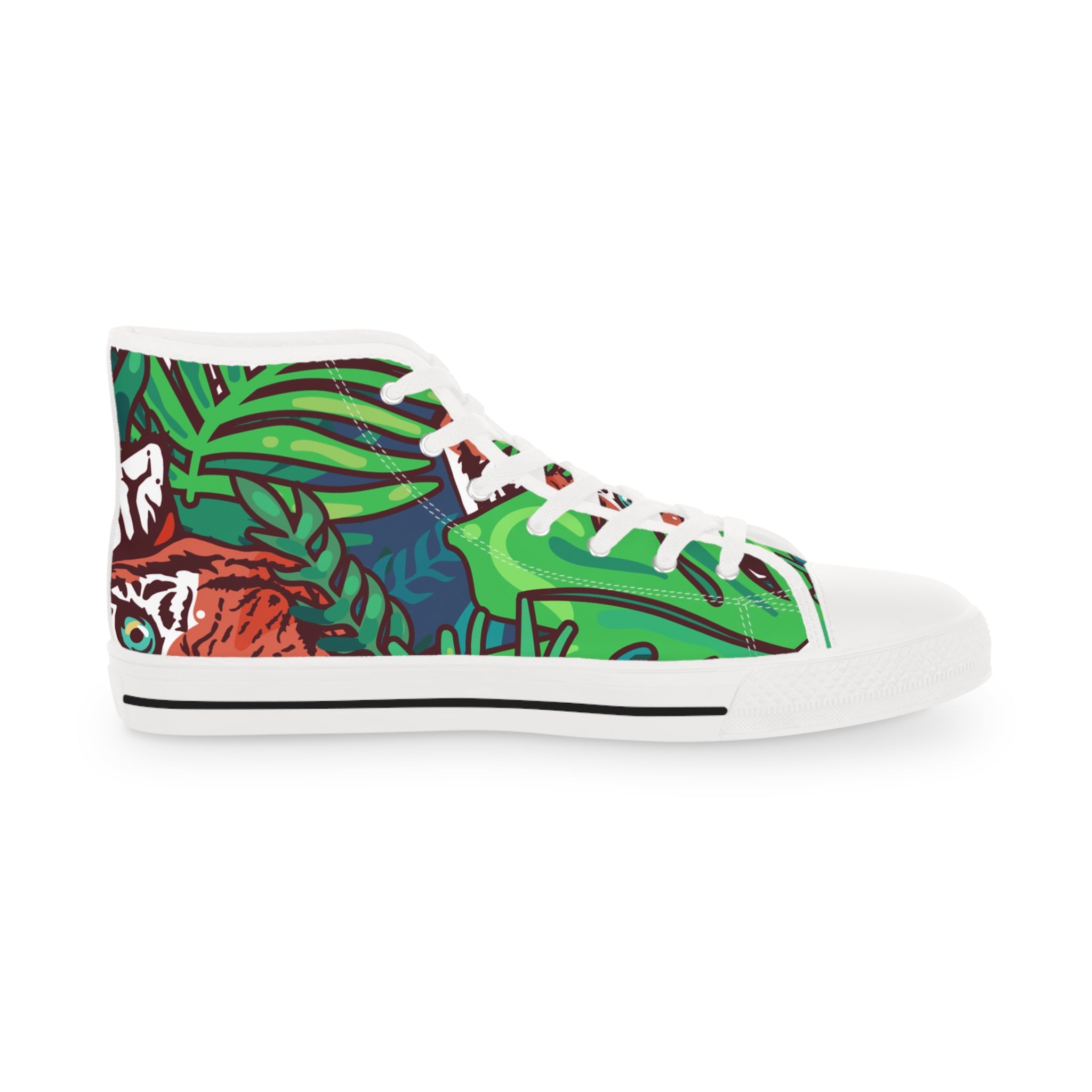 Tropical Jungle Tigers II Men's High Top Sneakers, Artsulli - Art is Long, Life is Short, Shoes, , , , , , , 