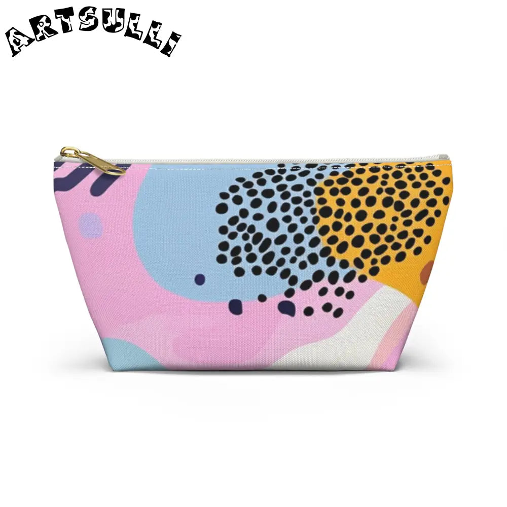 JAKKOUTTHEBXX Colorful Abstract Dots and Shapes Accessory Pouch w