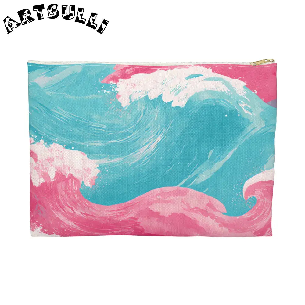 JAKKOUTTHEBXX The Great Pastelwave Pink and Blue Accessory Pouch