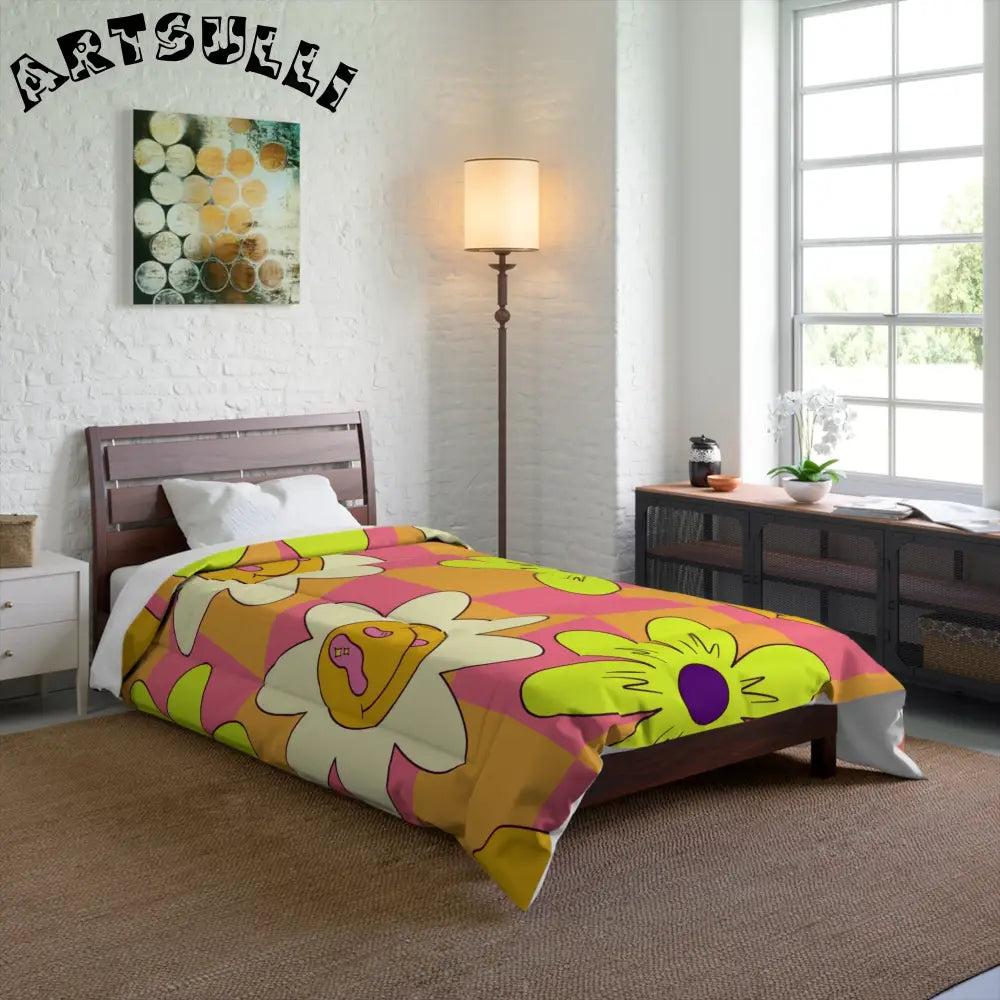 JAKKOUTTHEBXX Trippy Sour Face Rave Comforter JAKKOUTTHEBXX Artsulli