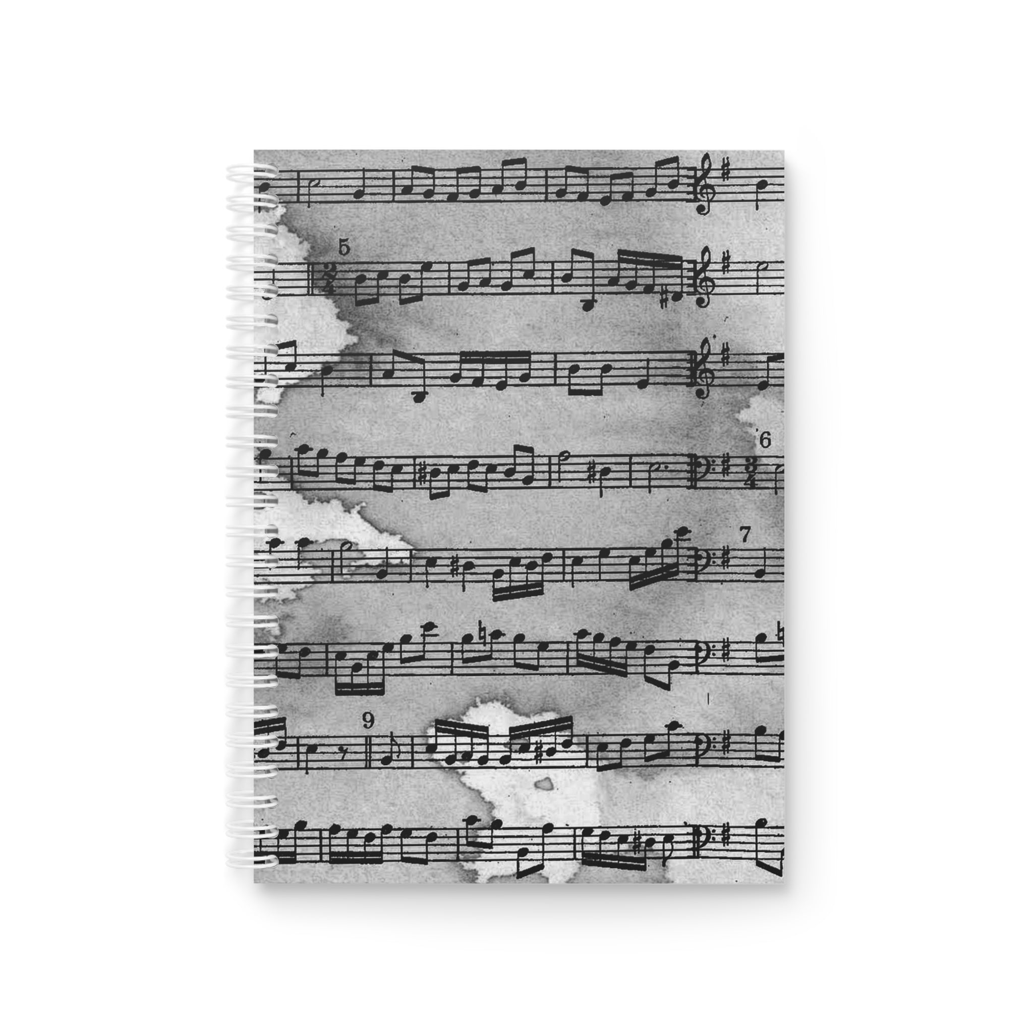 Drip Spill Type Beat Sheet Music Black Spiral Notebook, Artsulli - Art is Long, Life is Short, Paper products, Size, One Size, , , , , 12721082847813307460