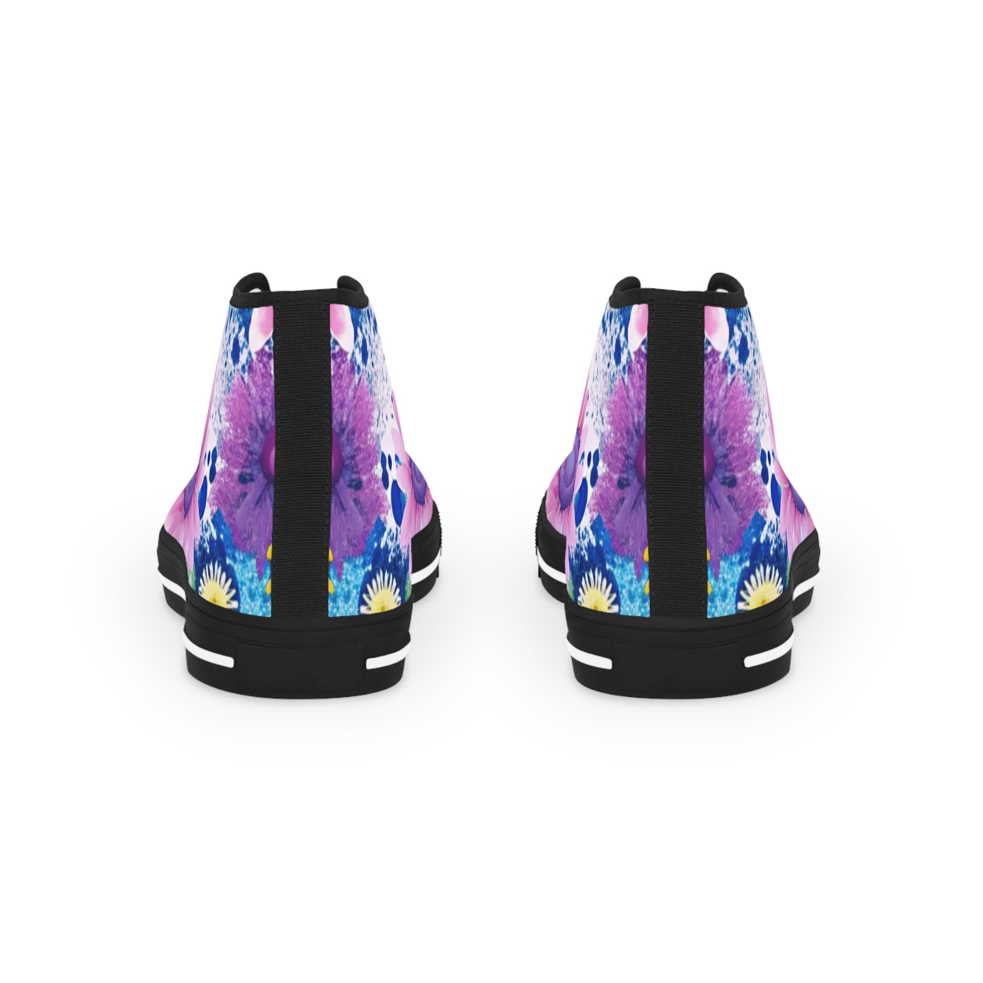 Magical Flower Explosion Multi-Color Men's High Top Sneakers, Artsulli - Art is Long, Life is Short, Shoes, , , , , , , 
