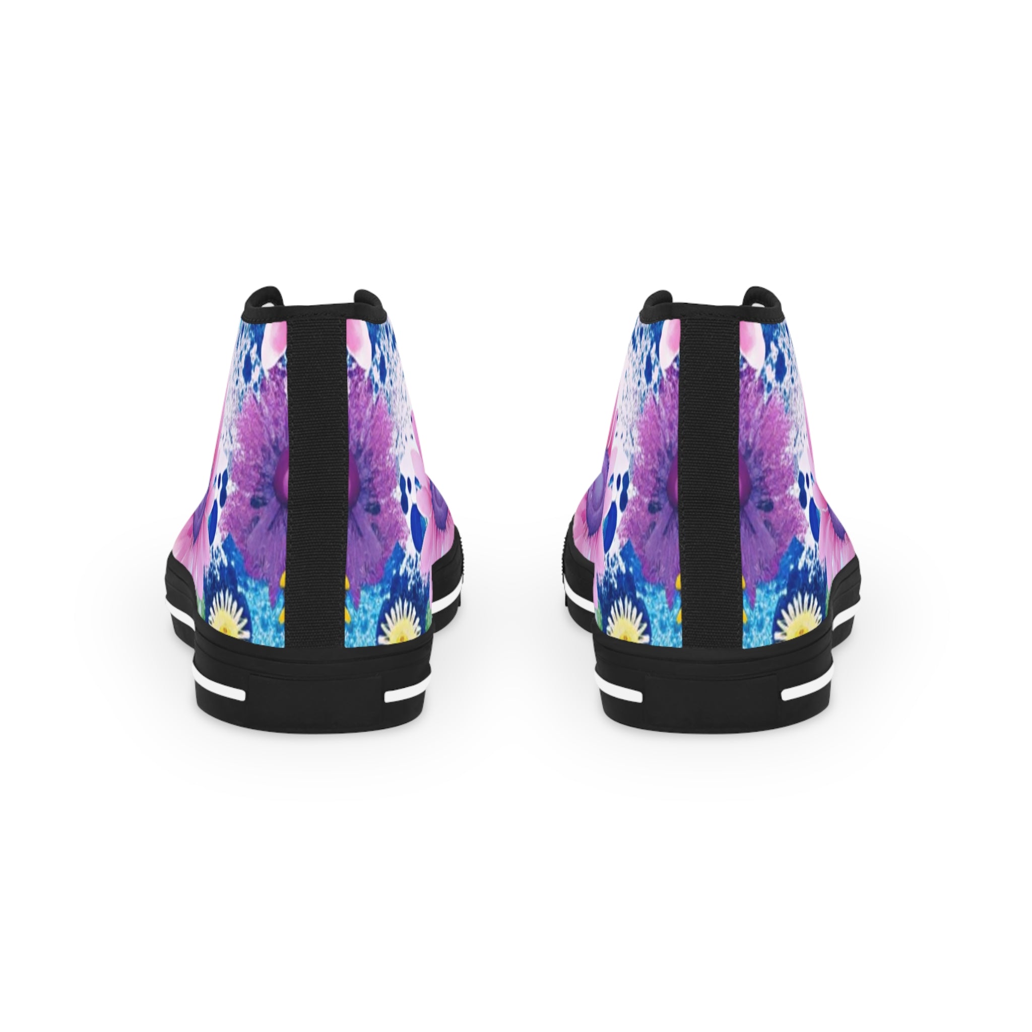 Magical Flower Explosion Multi-Color Men's High Top Sneakers, Artsulli - Art is Long, Life is Short, Shoes, , , , , , , 