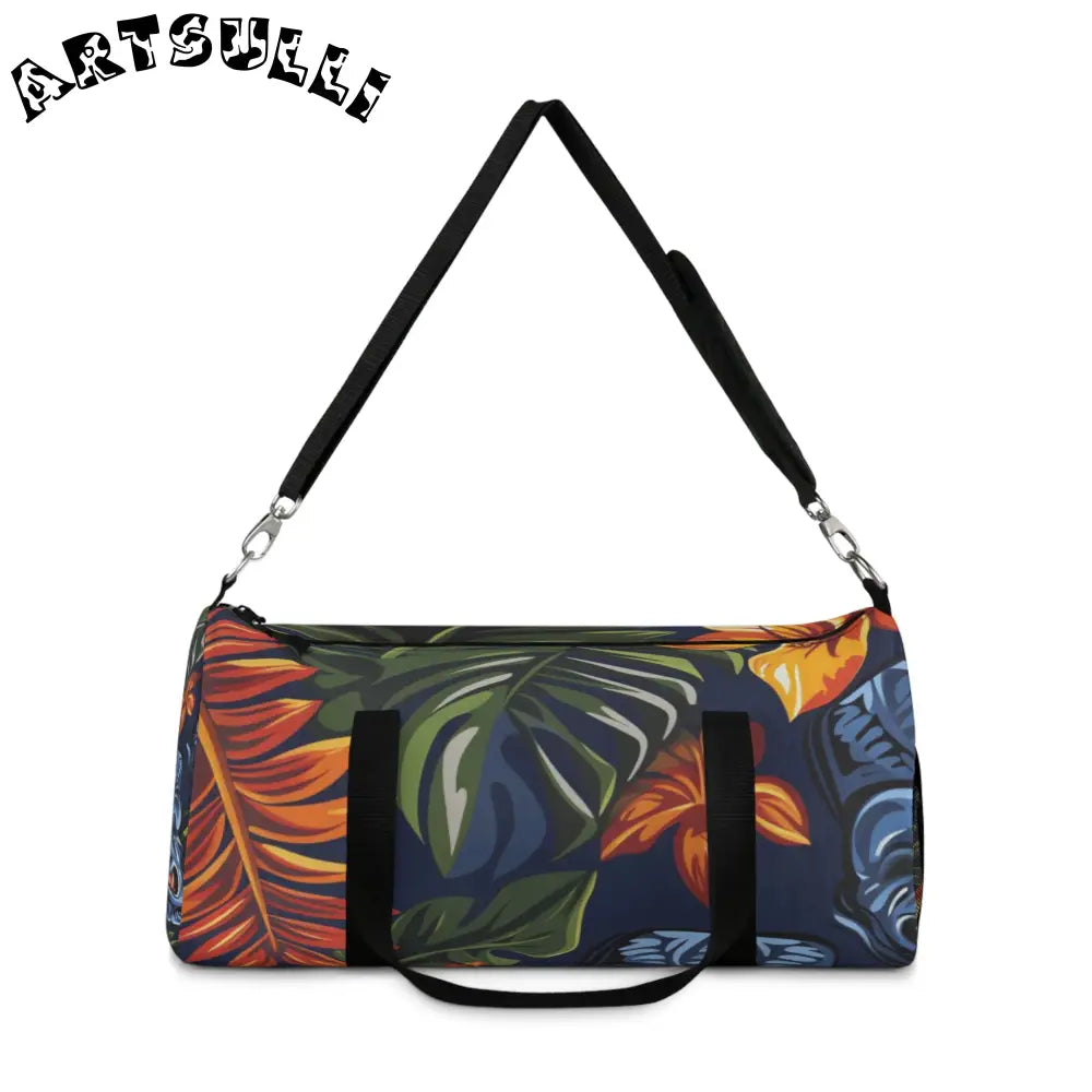 JAKKOUTTHEBXX Tropical Leaf Print Duffel Bag 2025