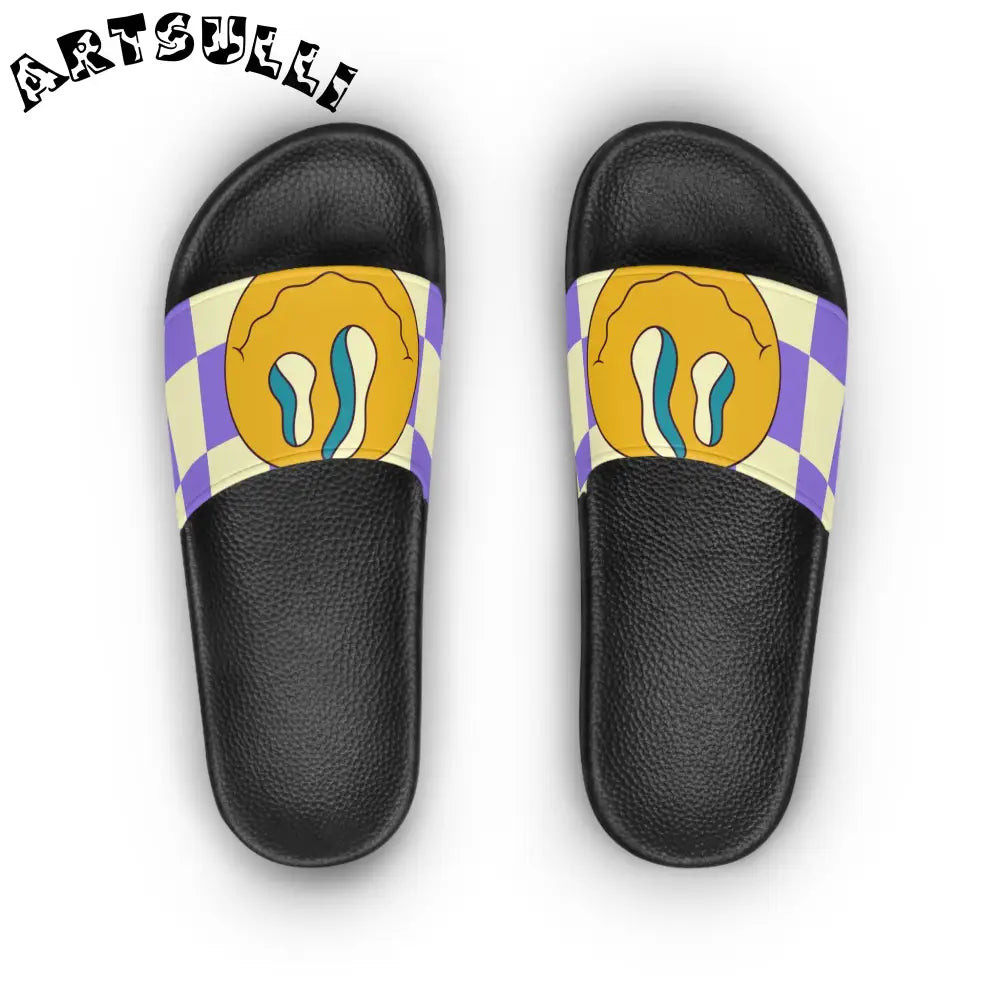 JAKKOUTTHEBXX Trippy Flower Power Motifs Women’s Slide Sandals
