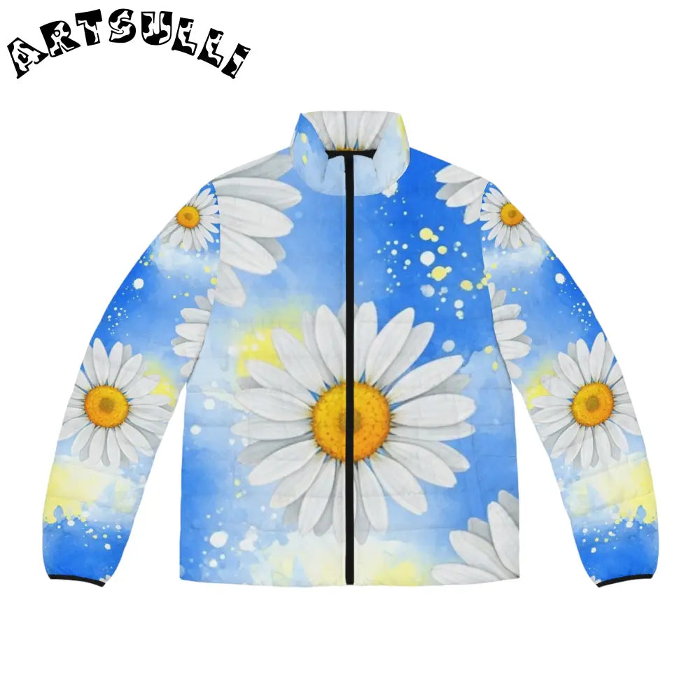JAKKOUTTHEBXX Daisies Men’s Puffer Jacket (AOP) JAKKOUTTHEBXX