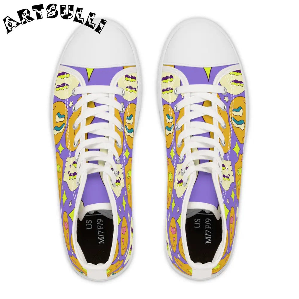 JAKKOUTTHEBXX Crystallic Smiley Dayglo Women’s High Top Sneakers