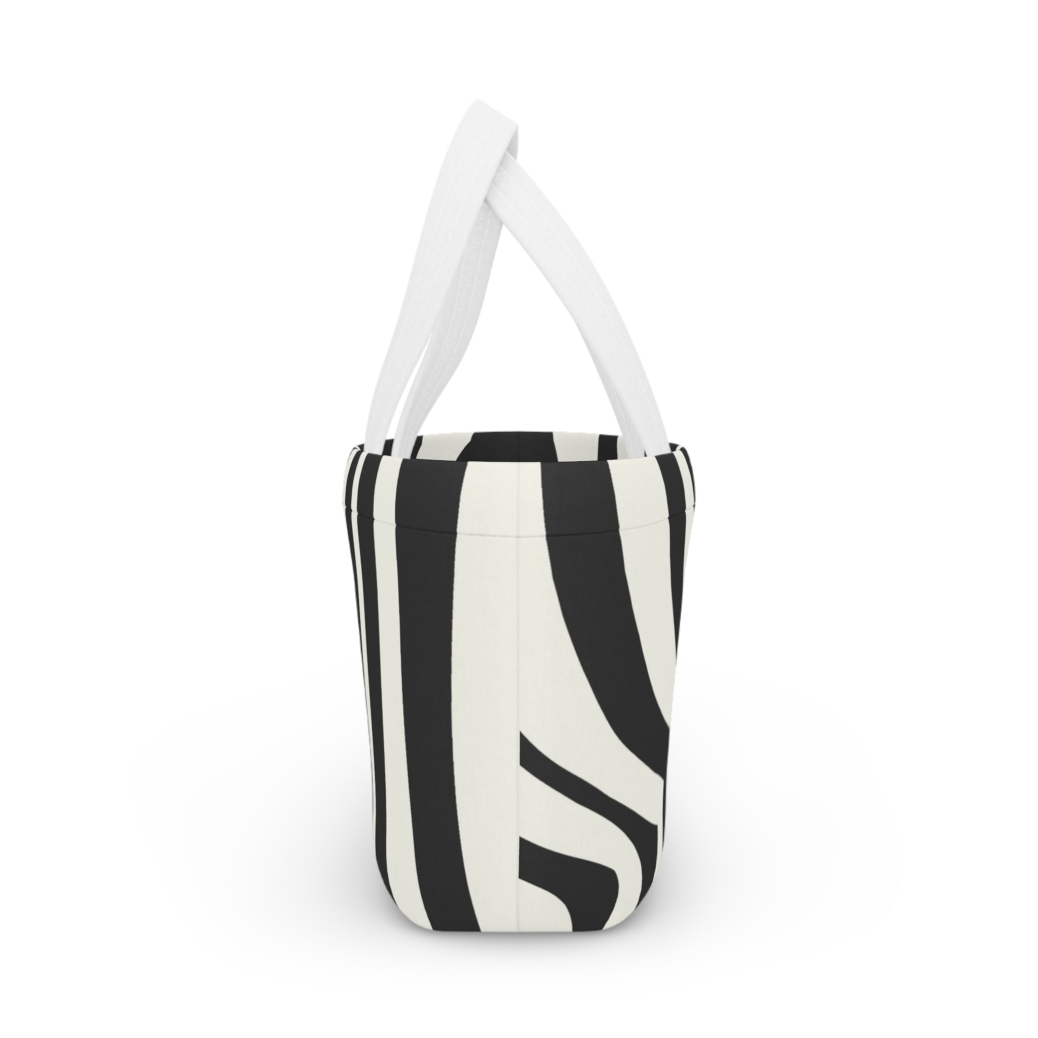 Melting Zebra Stripes Black and White Lunch Bag, Artsulli - Art is Long, Life is Short, Bags, , , , , , , 
