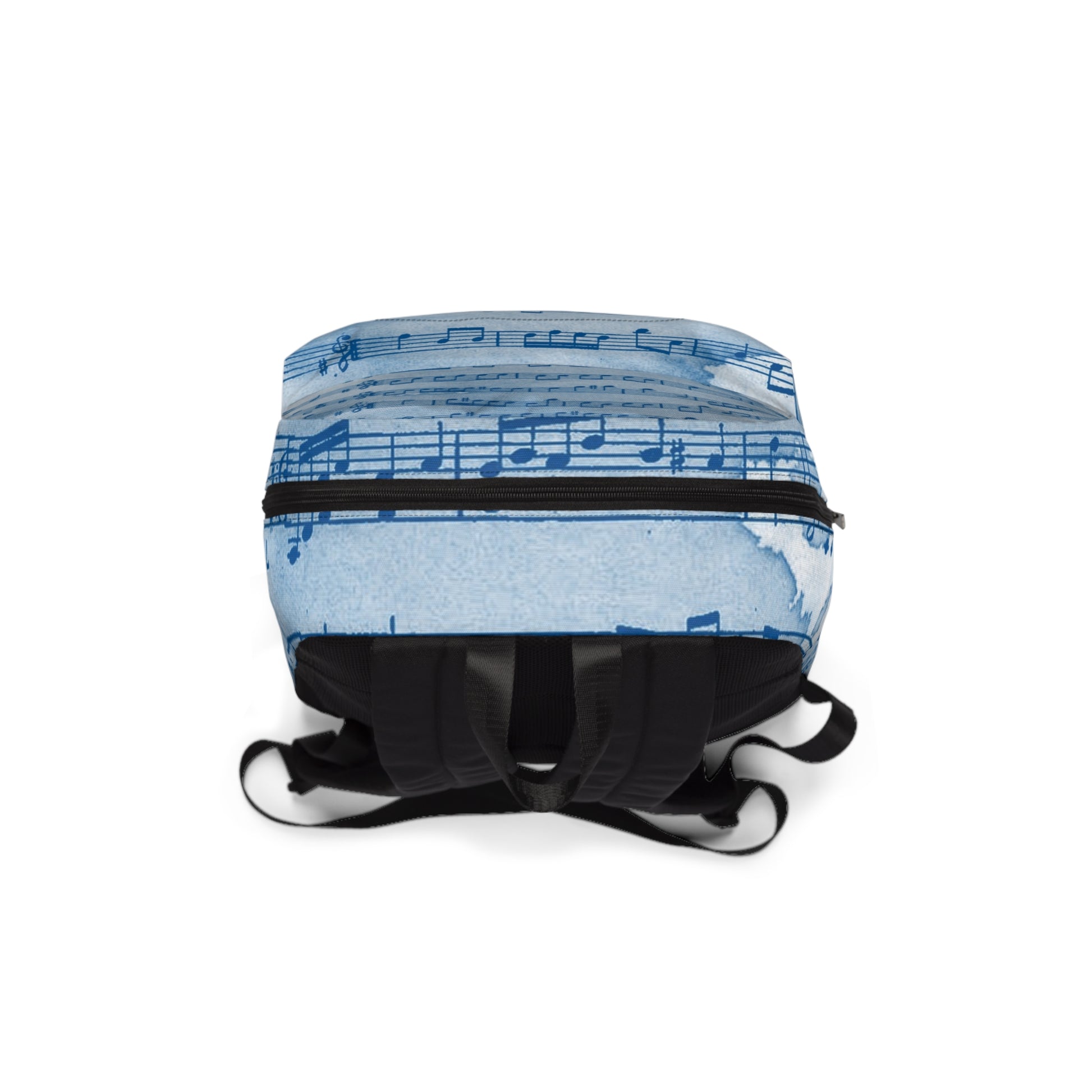 Drip Spill Type Beat Sheet Music Blue Unisex Classic Backpack, Artsulli - Art is Long, Life is Short, Bags, , , , , , , 