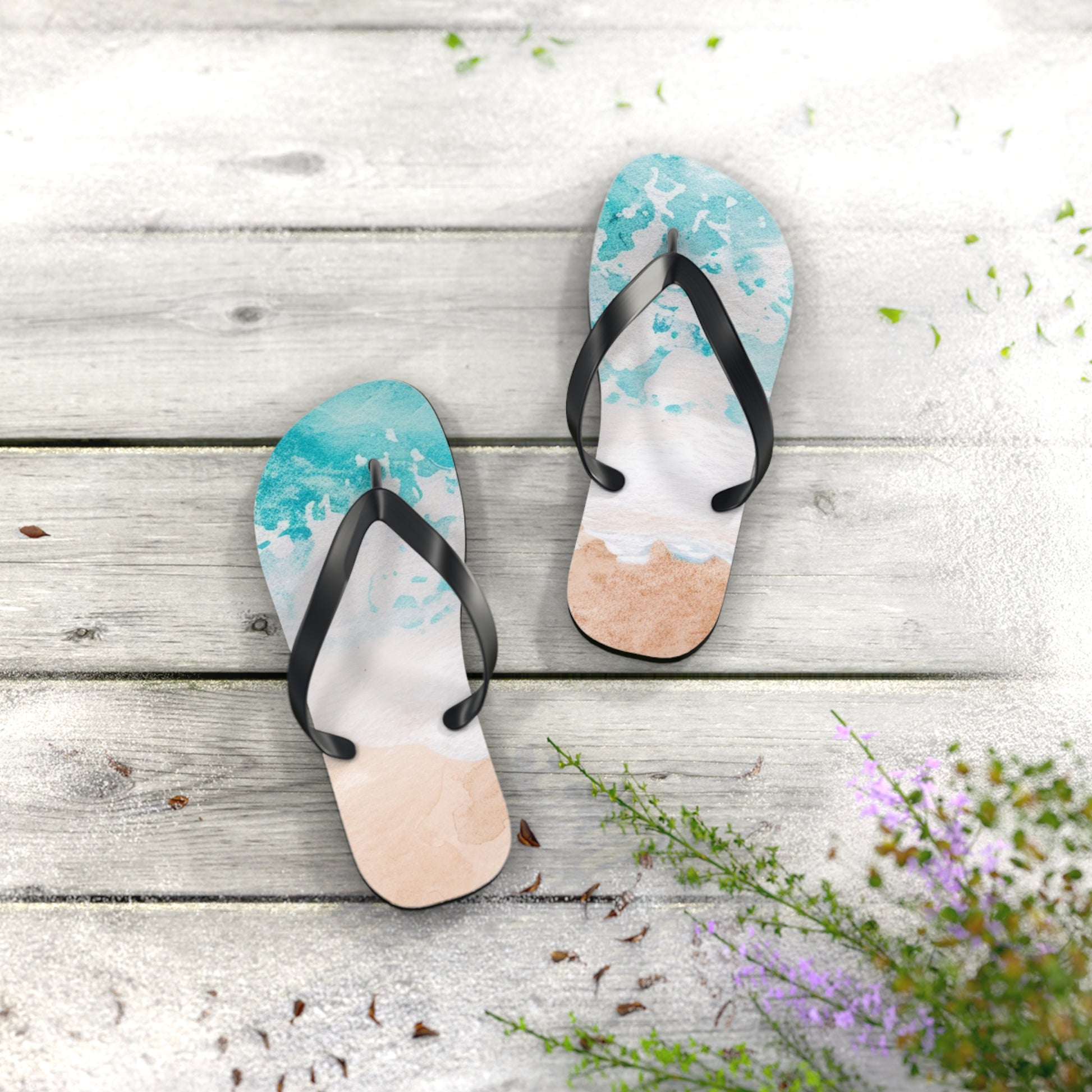 Seashore Flip Flops, Artsulli - Art is Long, Life is Short, Shoes, , , , , , , 