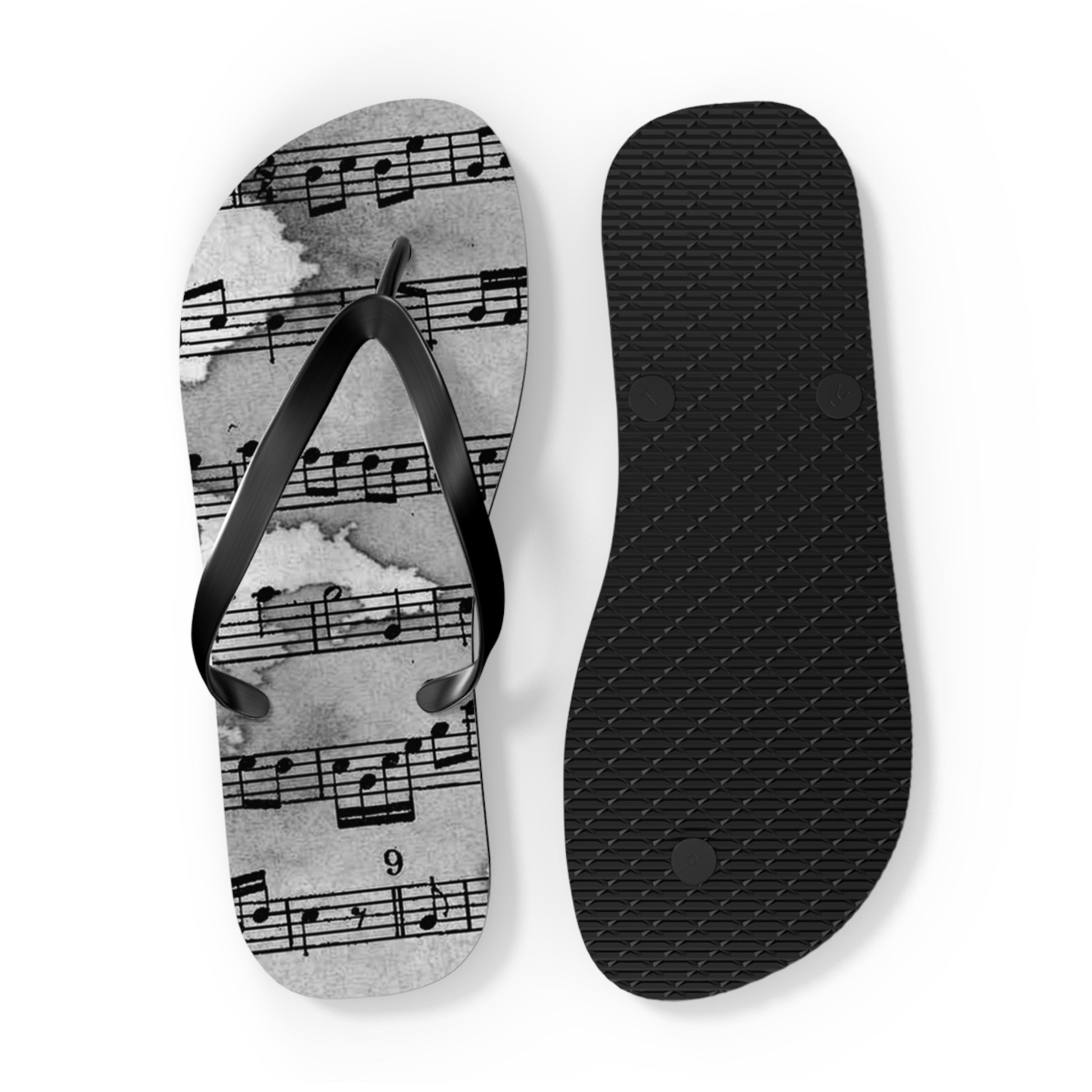 Drip Spill Type Beat Sheet Music Black Flip Flops, Artsulli - Art is Long, Life is Short, Shoes, , , , , , , 