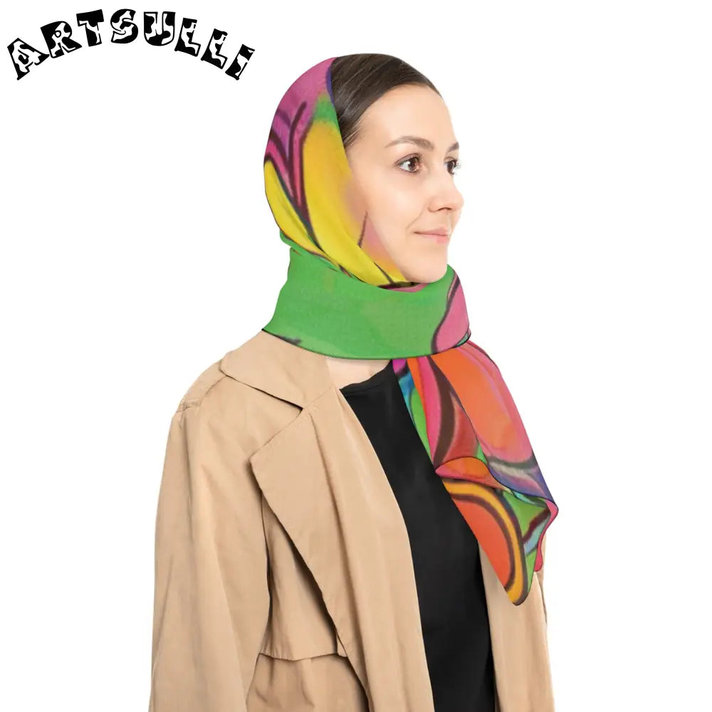 JAKKOUTTHEBXX Chromatic Daisy Dream Poly Scarf JAKKOUTTHEBXX