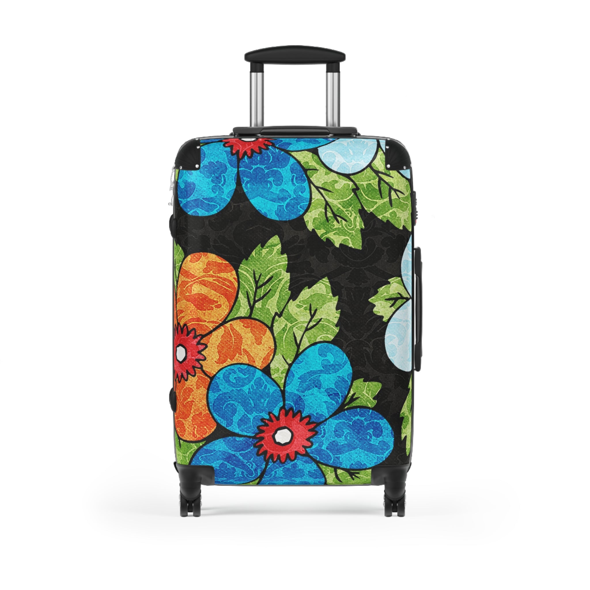 Groovy Black Floral Kl Suitcase, Artsulli - Art is Long, Life is Short, Bags, Size, Medium, Color, Black, , , 18005873482808352122