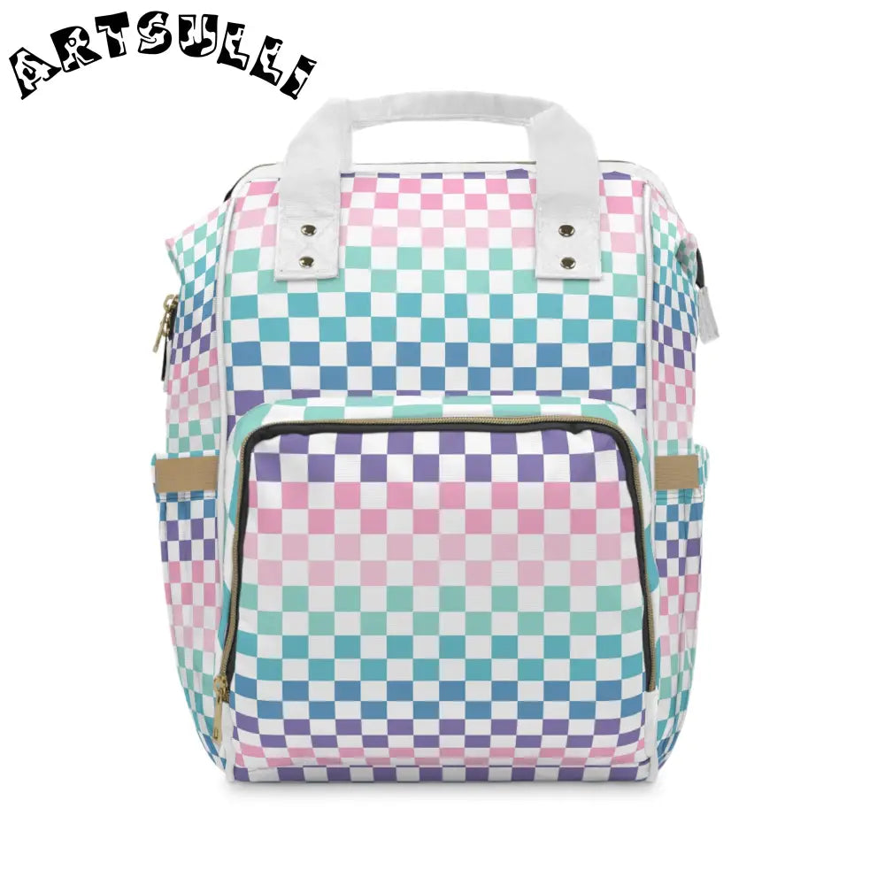 JAKKOUTTHEBXX Vaporwave Rainbow Checkerboard Multi-Color