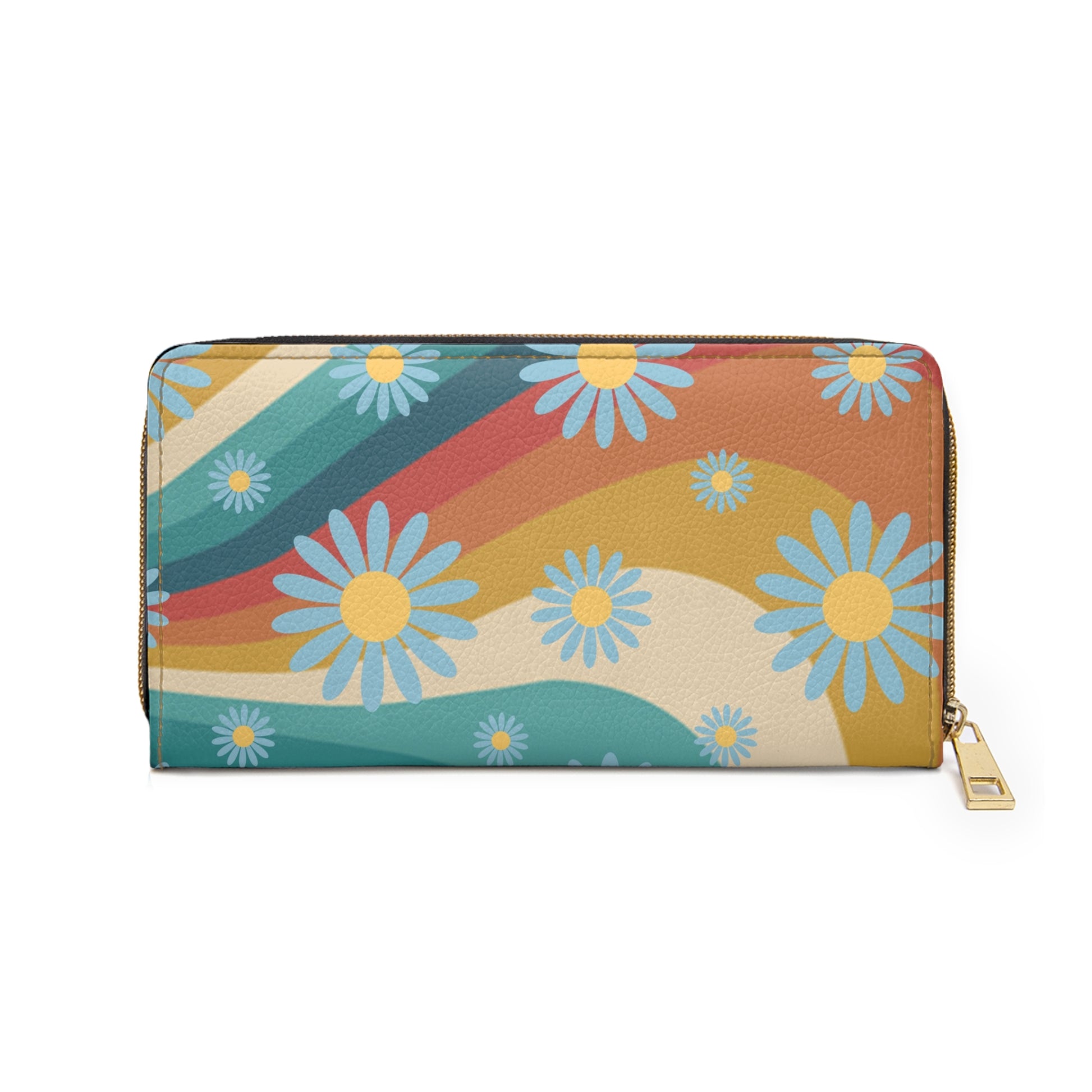 Psychedelic Floral Hills II Multi-Color Zipper Wallet, Artsulli - Art is Long, Life is Short, Accessories, , , , , , , 